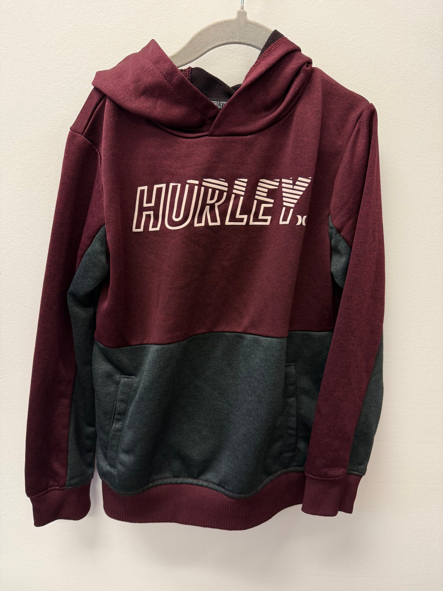 HURLEY BURGUNDY HOODIE SIZE 7