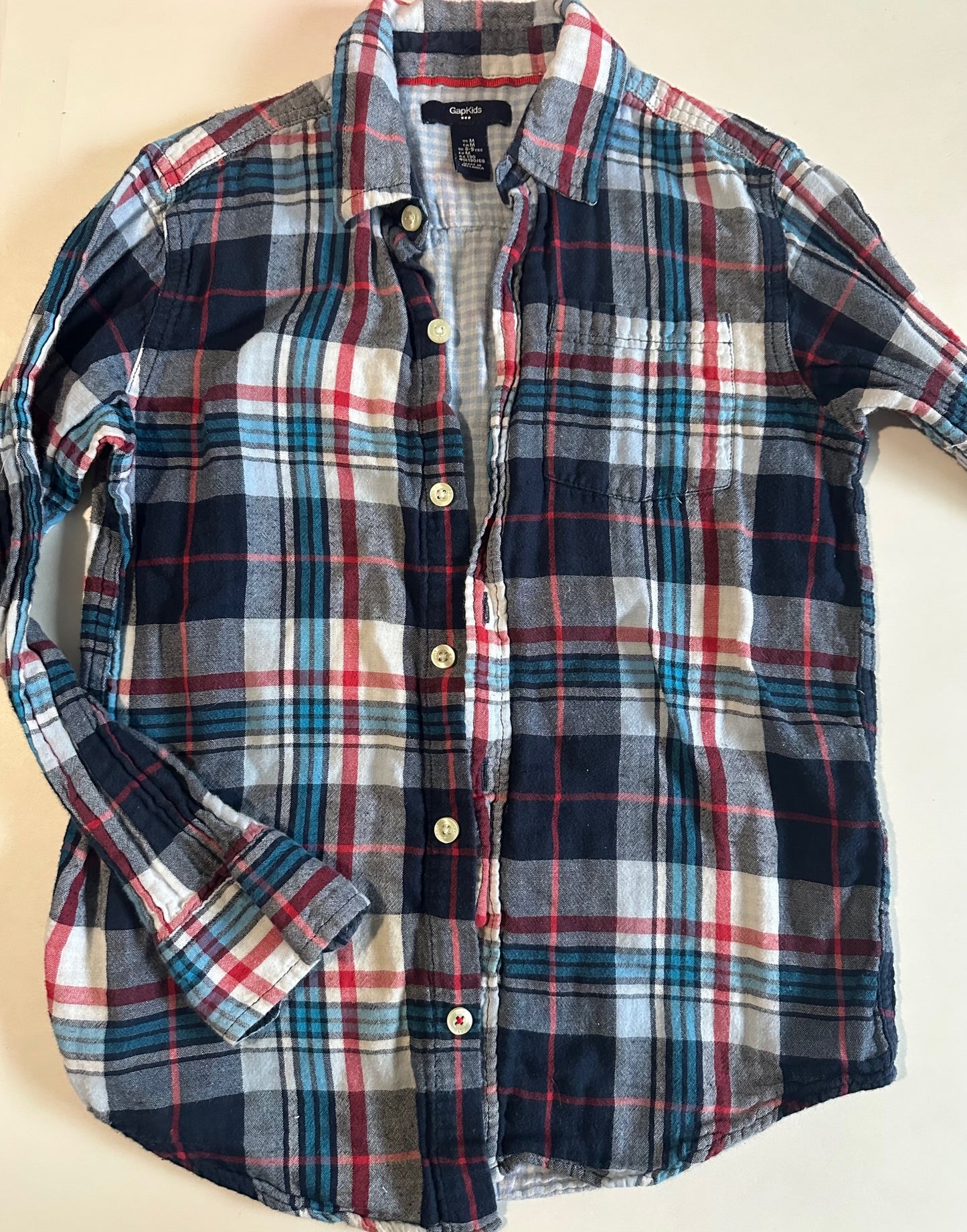 Gap, Plaid Button-Up Shirt - Size Medium (8-9)