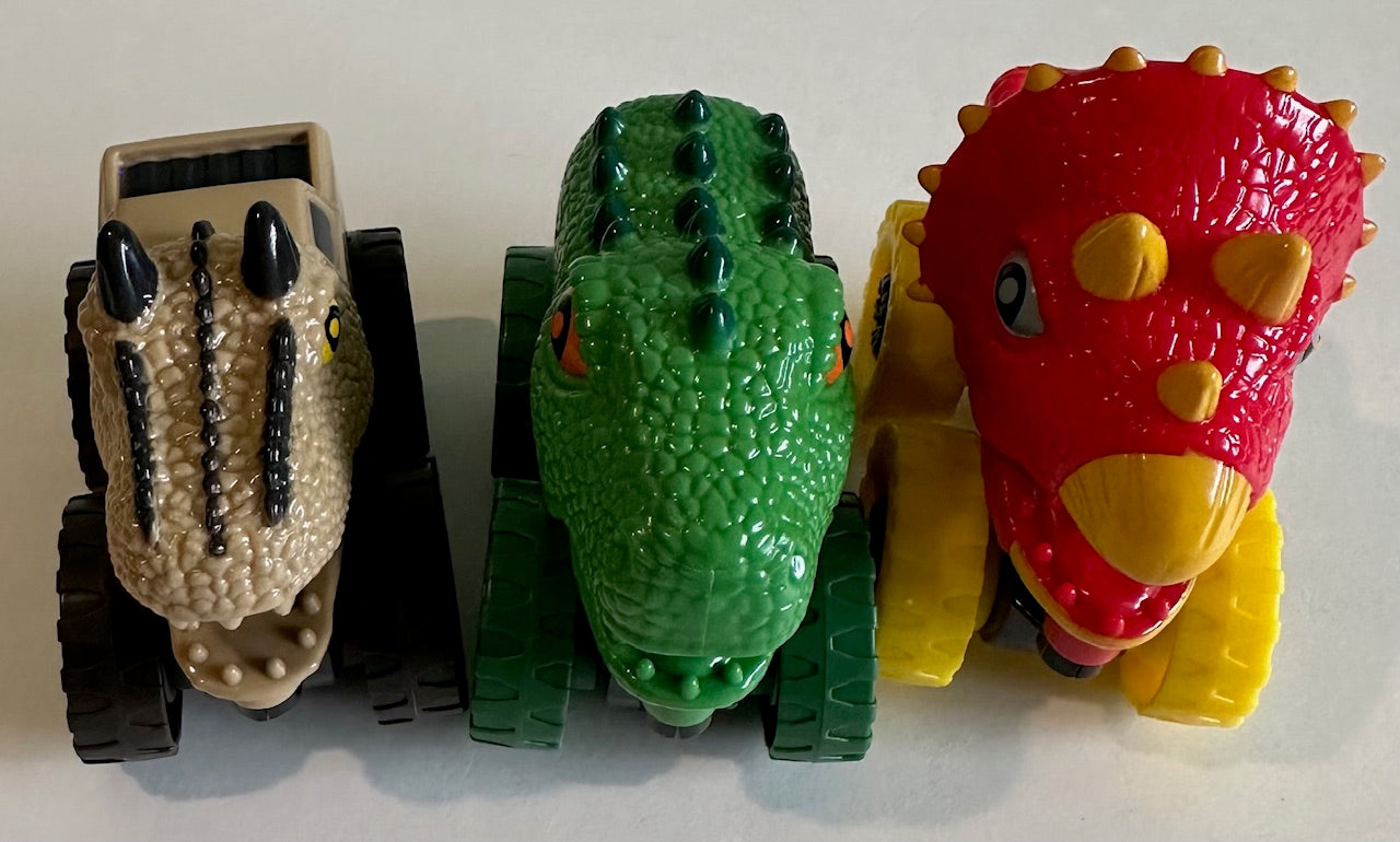 Unknown Brand, Set of Three Dinosaur Truck Toys