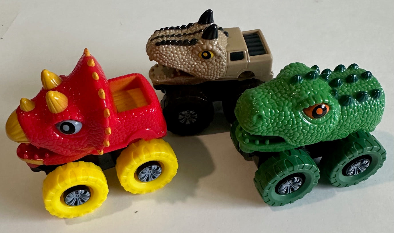Unknown Brand, Set of Three Dinosaur Truck Toys