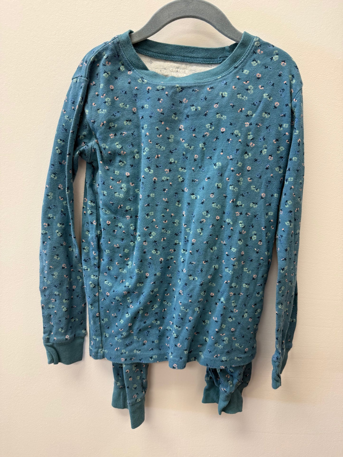 CARTERS BLUE FLORAL PJ SET SIZE 10