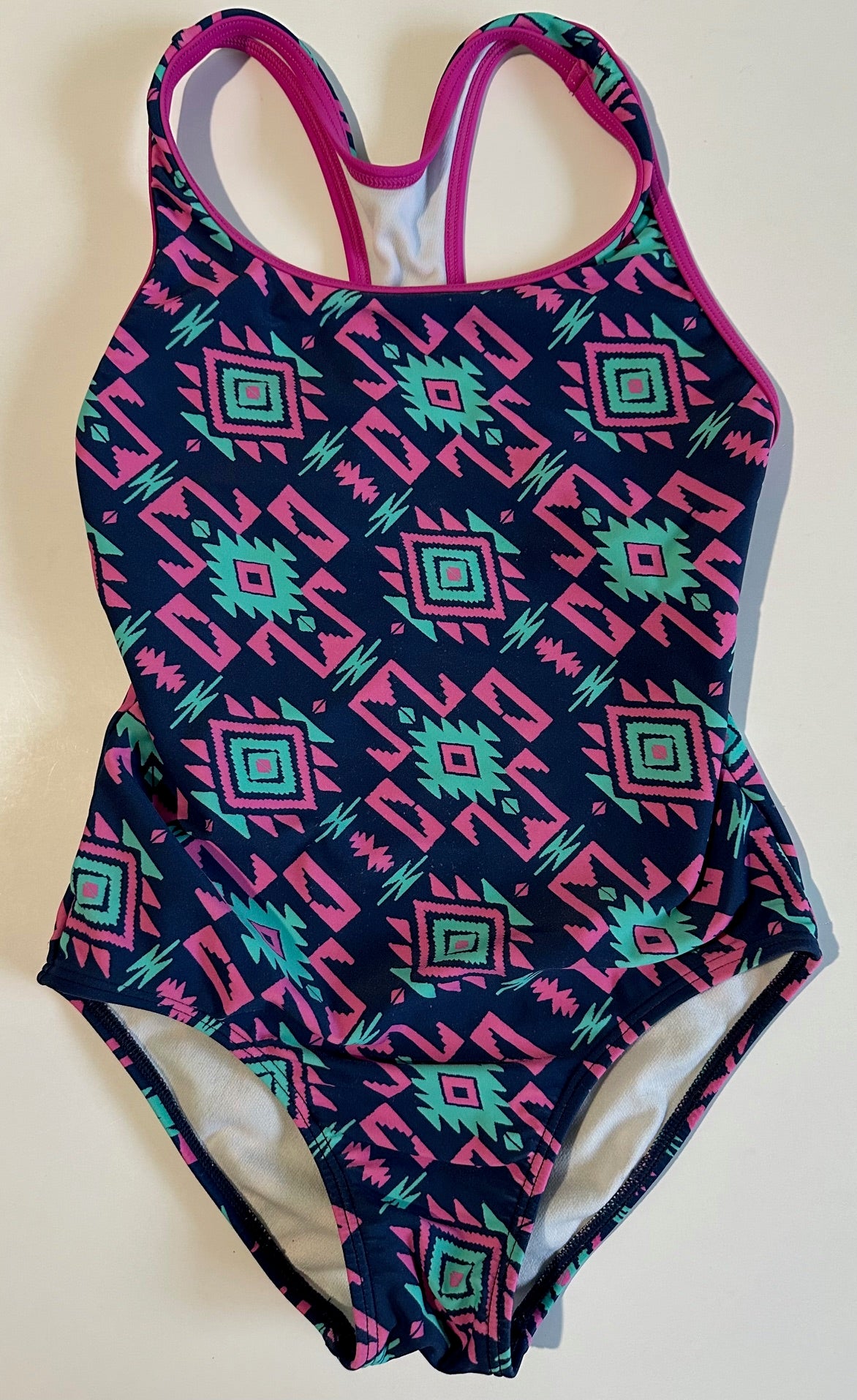 Pink and clearance blue bathing suit