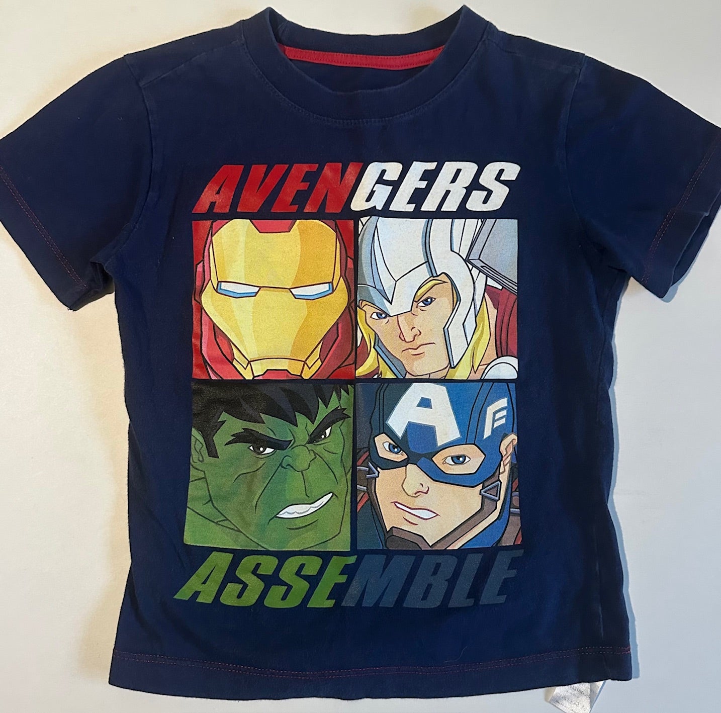 Unknown Brand, Navy Blue "Avengers Assemble" T-Shirt - Size 5
