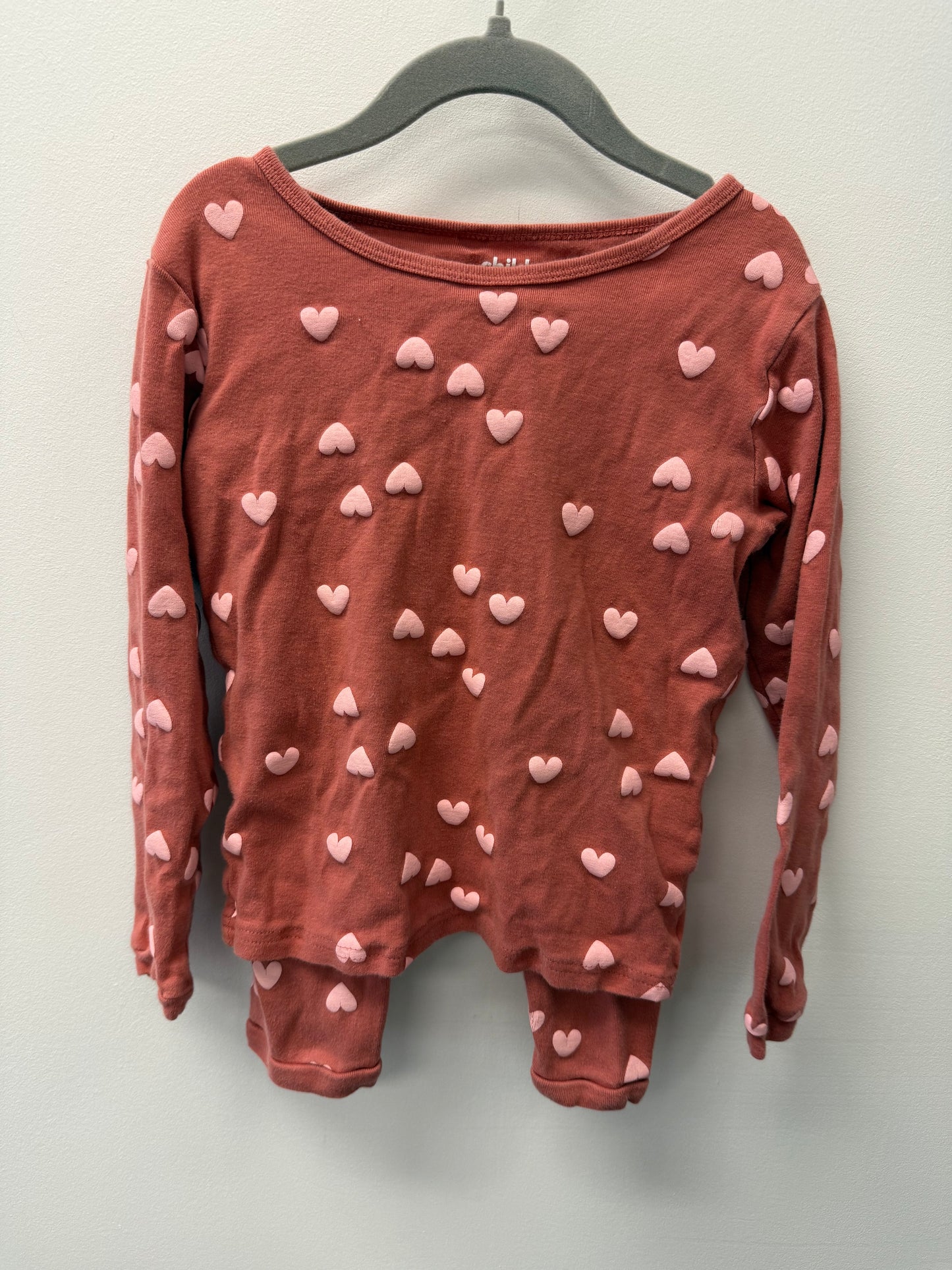 CARTERS HEART PJ SET SIZE 7