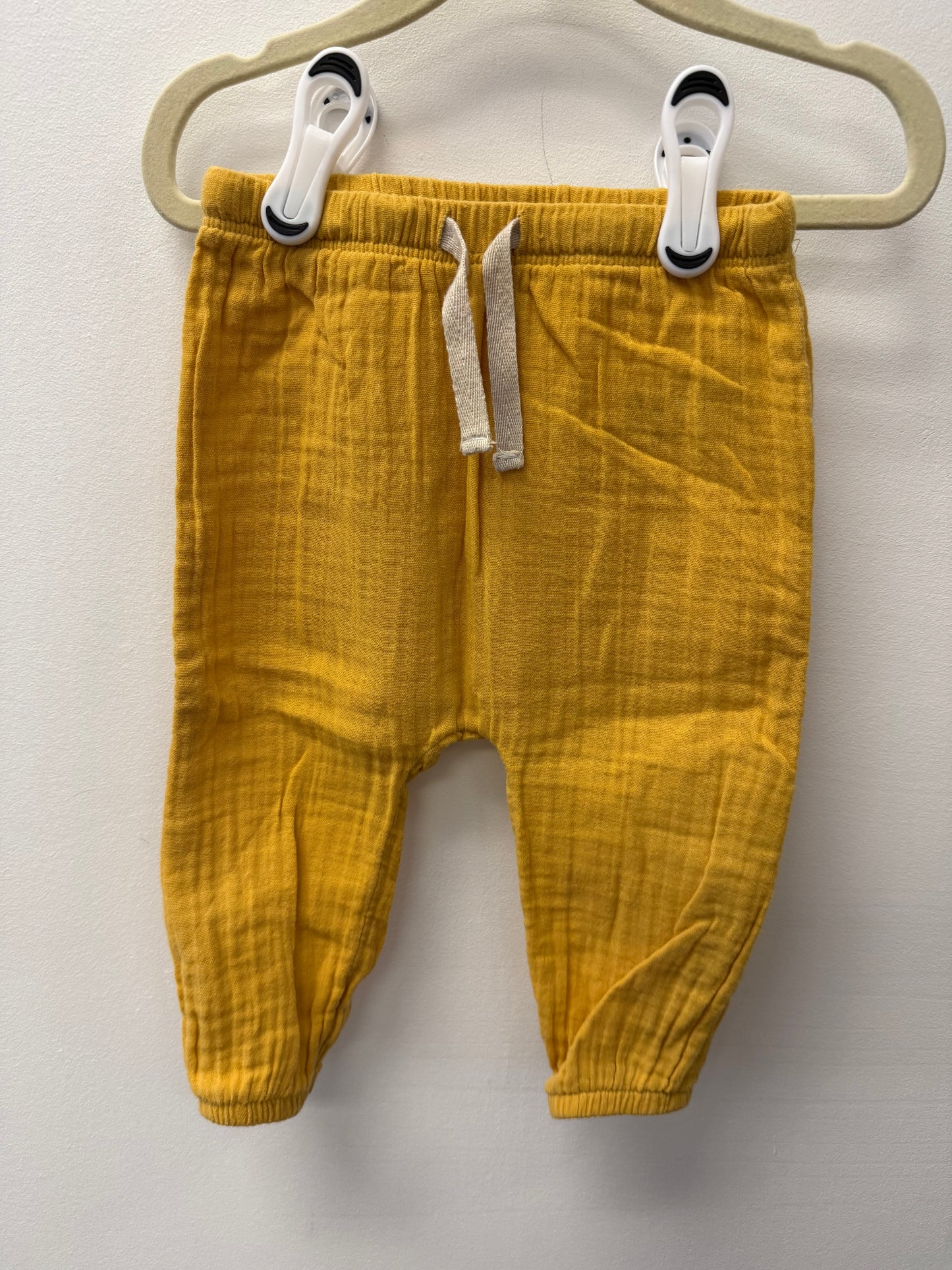 OLD NAVY YELLOW LINEN PANTS SIZE 12-18M