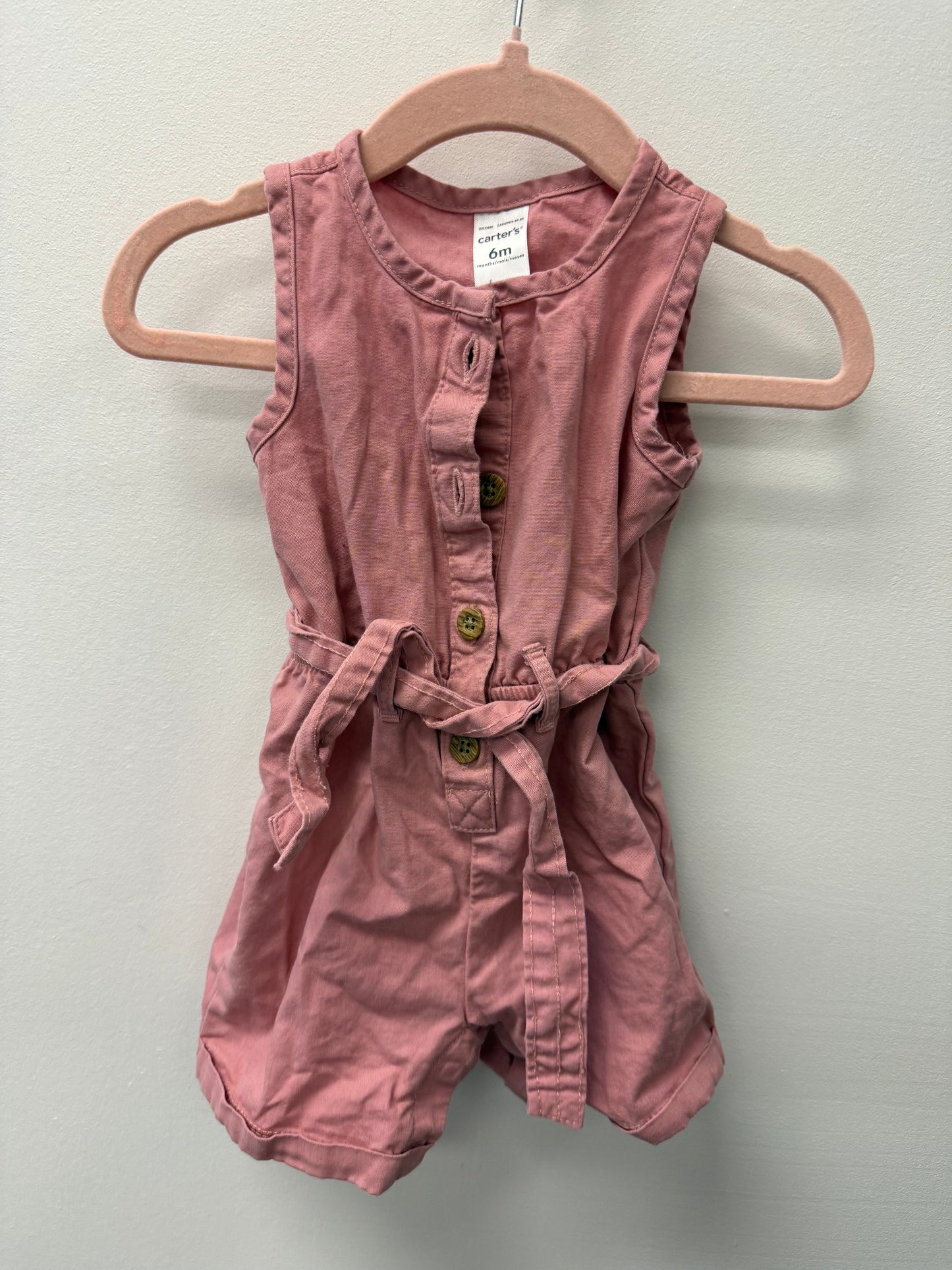 CARTERS BUTTON UP ROMPER SIZE 6M