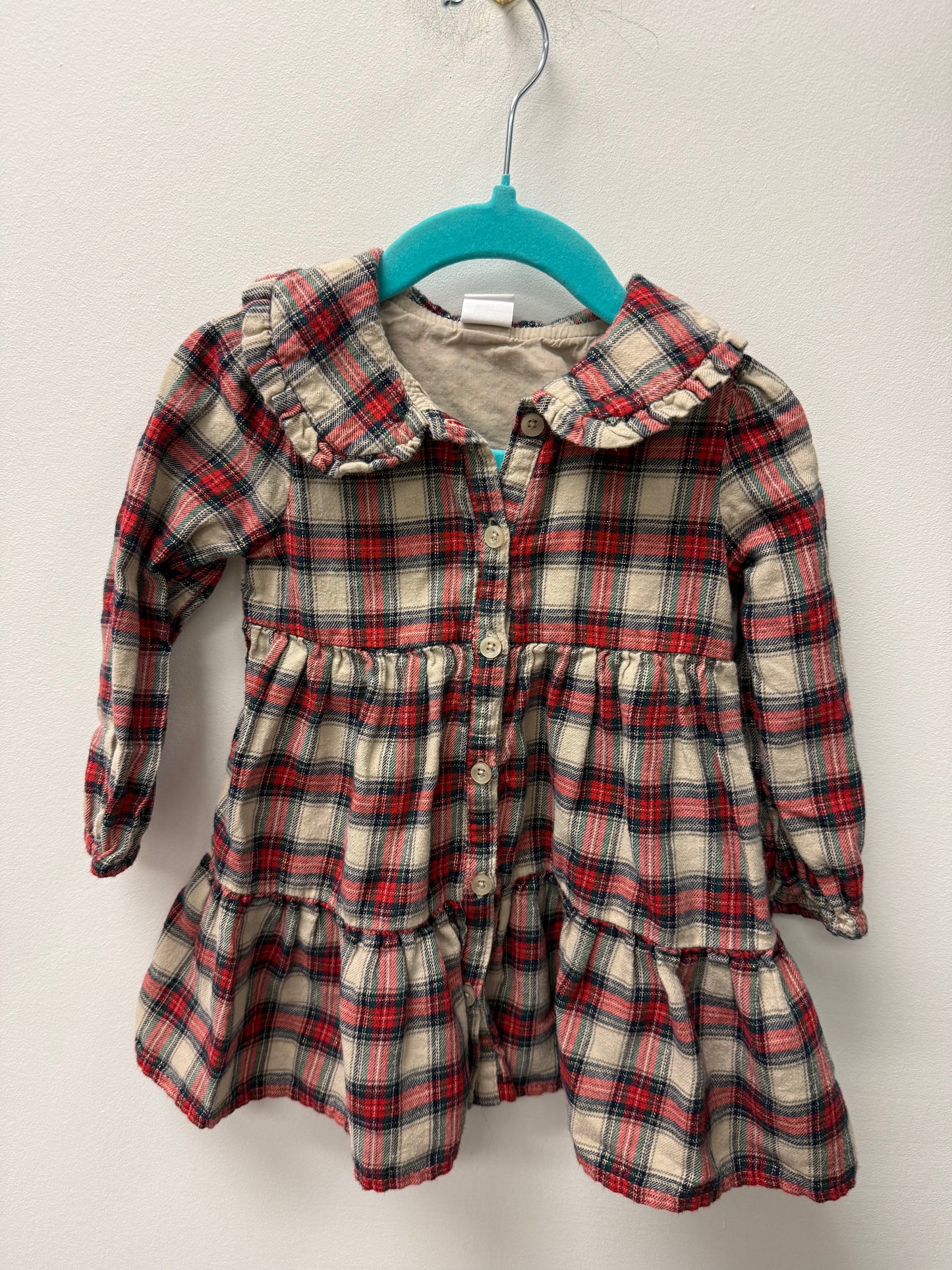 BABY GAP PLAID DRESS SIZE 18-24M