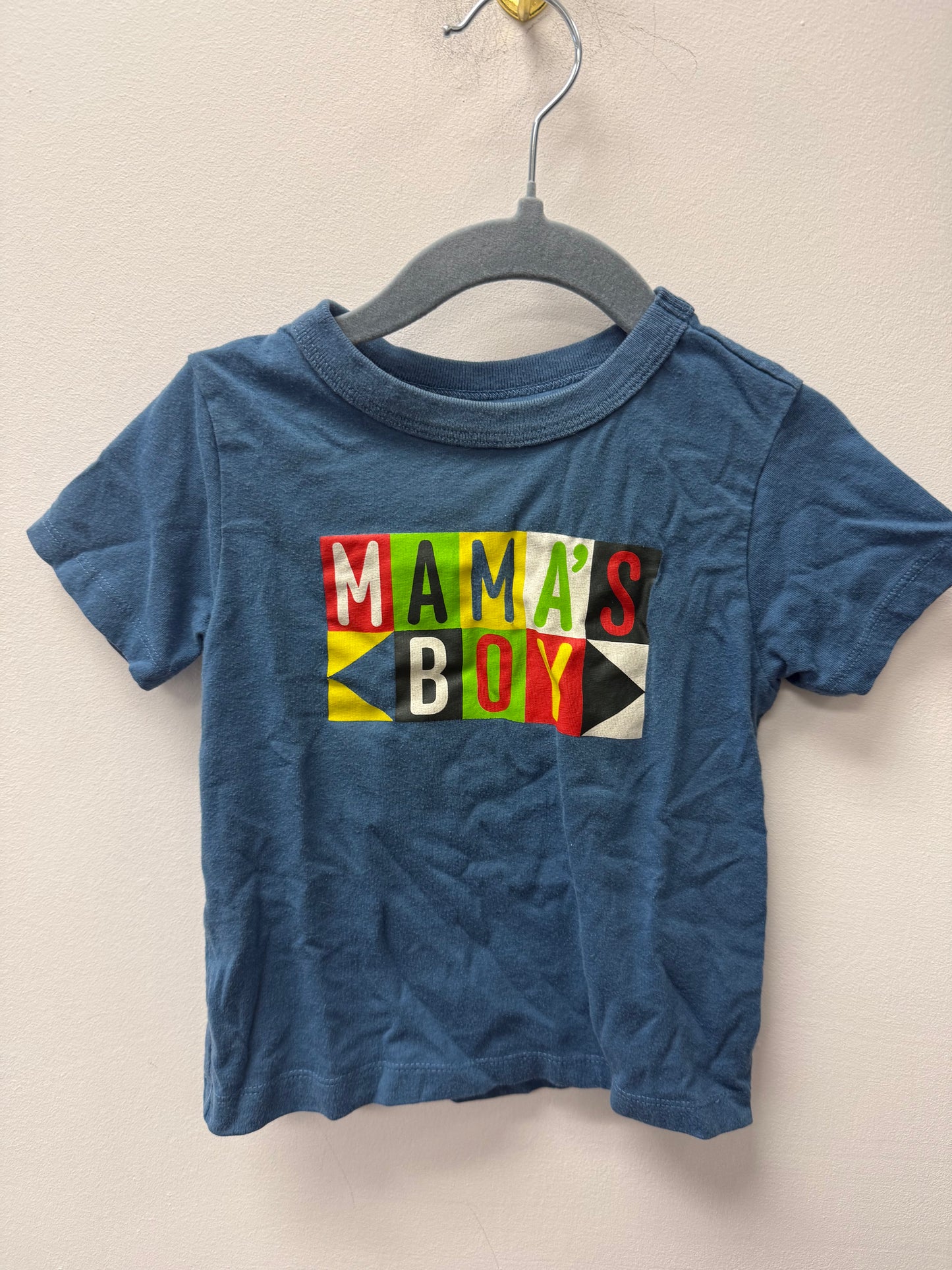 CHILDRENS PLACE BLUE MAMAS BOY TEE SIZE 18-24M
