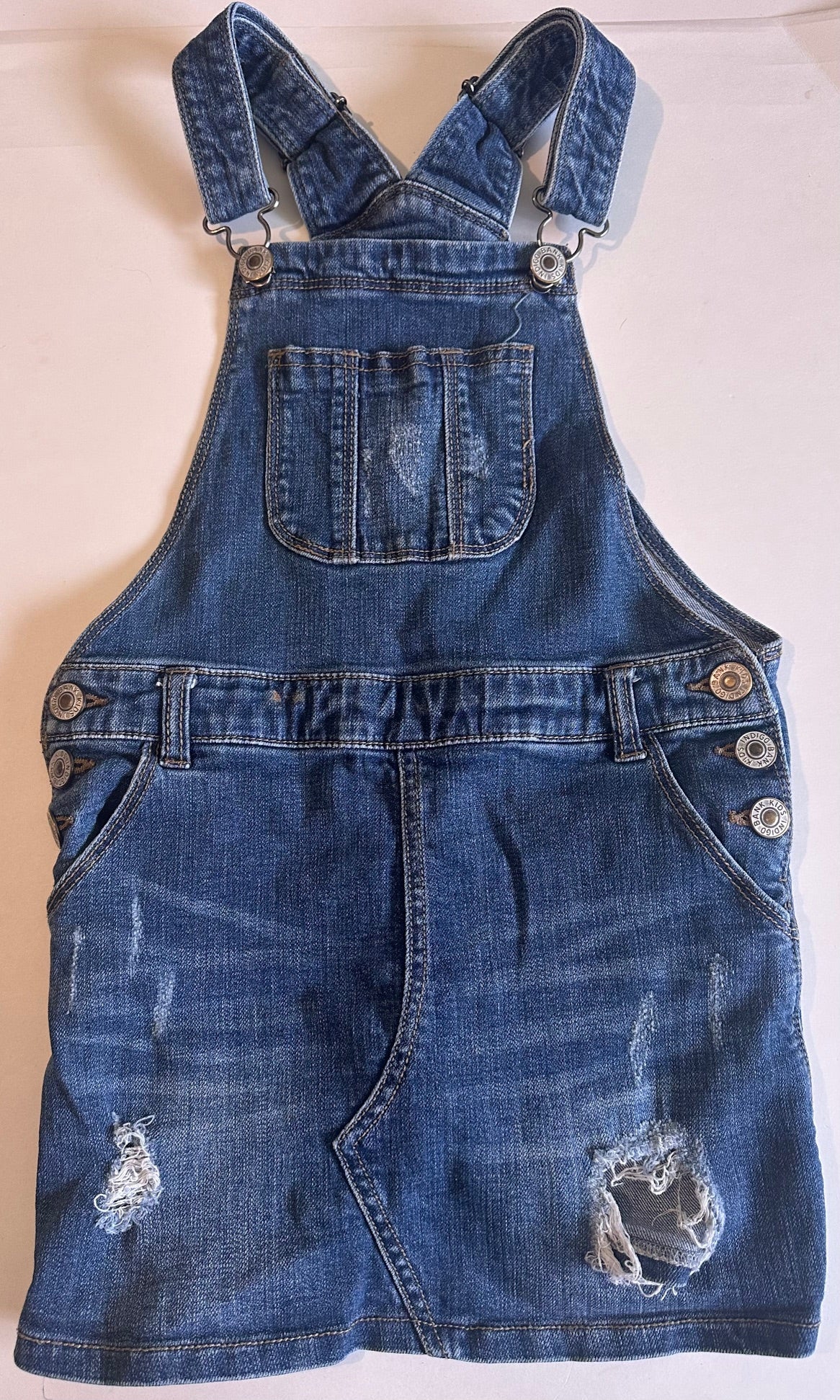 Indigo Bank Kids, Distressed Denim Skirtall - Size 6-7