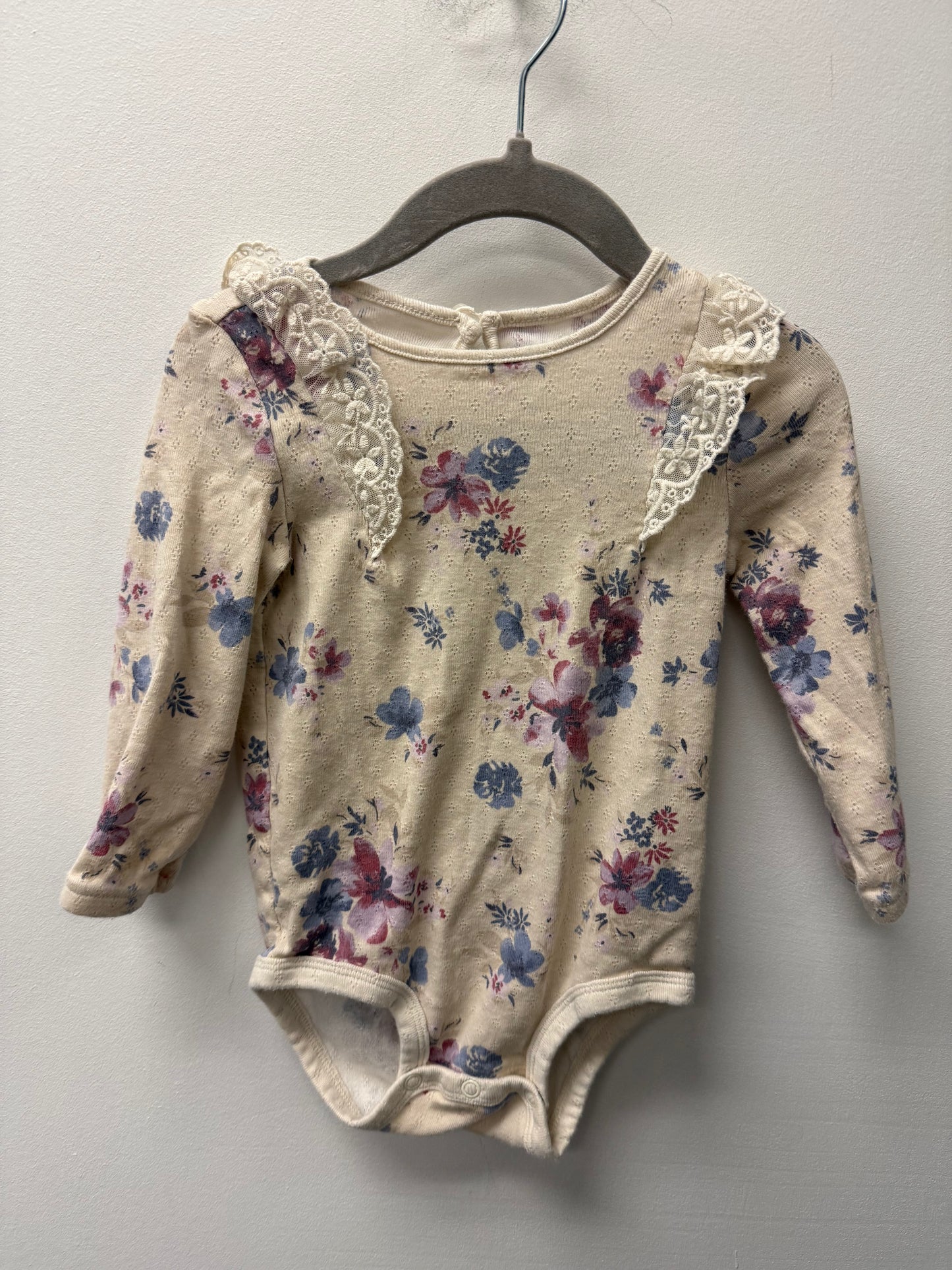 OSHKOSH FLORAL ONESIE SIZE 18M