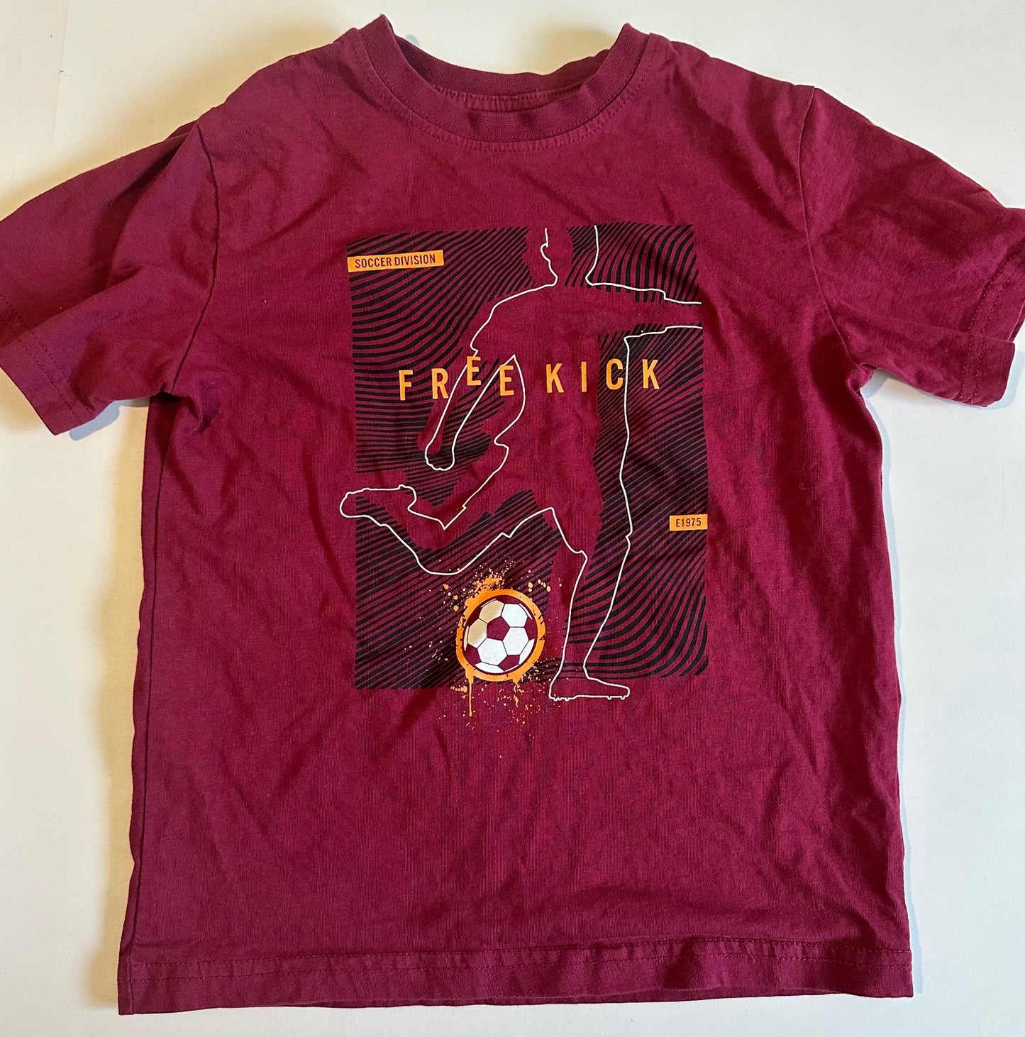 George, Burgundy "Free Kick" Soccer T-Shirt - Size Small (6)