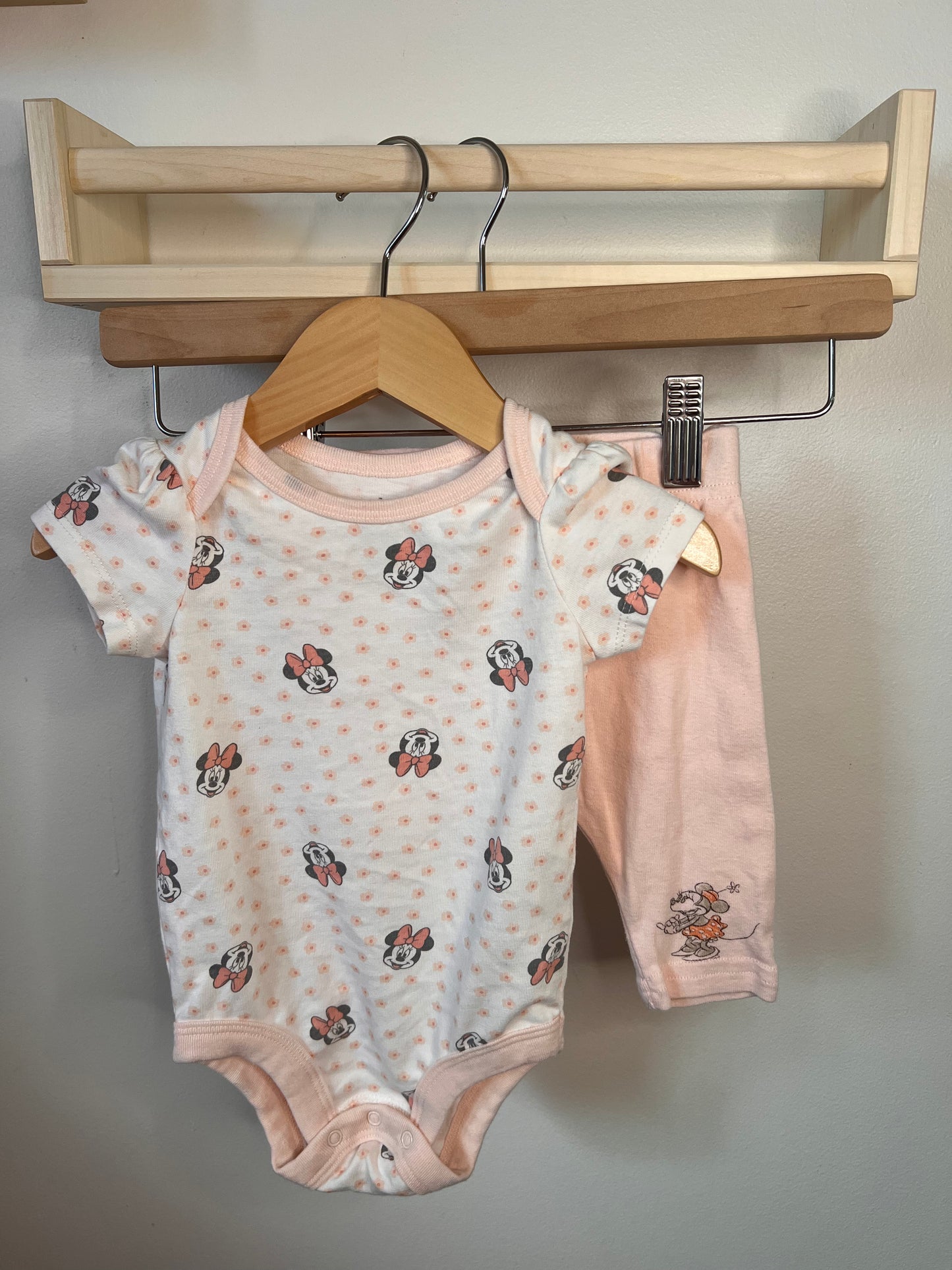 DISNEY PINK MINNIE MOUSE 2 PIECE 6-12M
