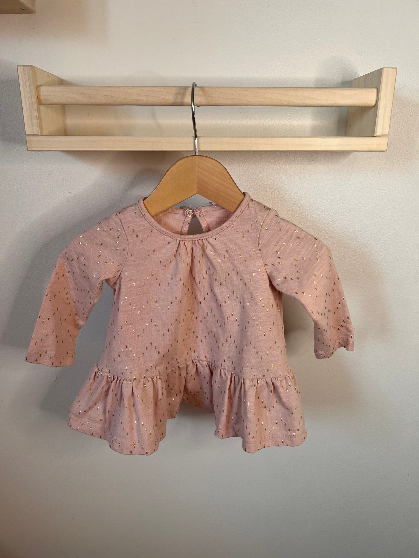 NO BRAND TAG PINK LONG SLEEVE 3-6M