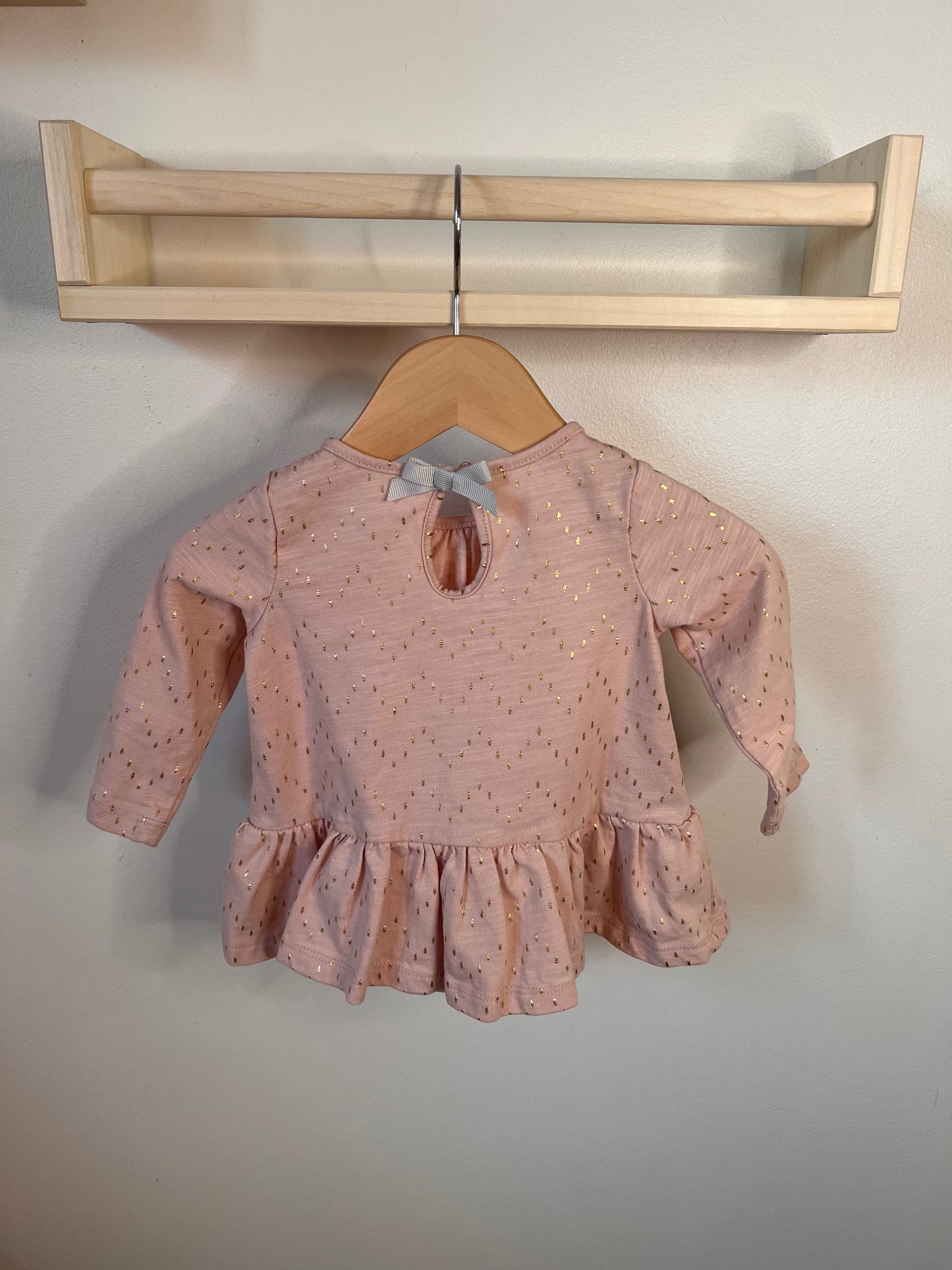 NO BRAND TAG PINK LONG SLEEVE 3-6M