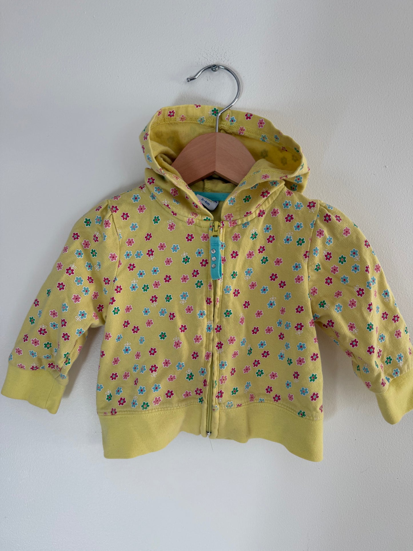 PLEASE MUM YELLOW FLORAL SWEATER SIZE 3-6M
