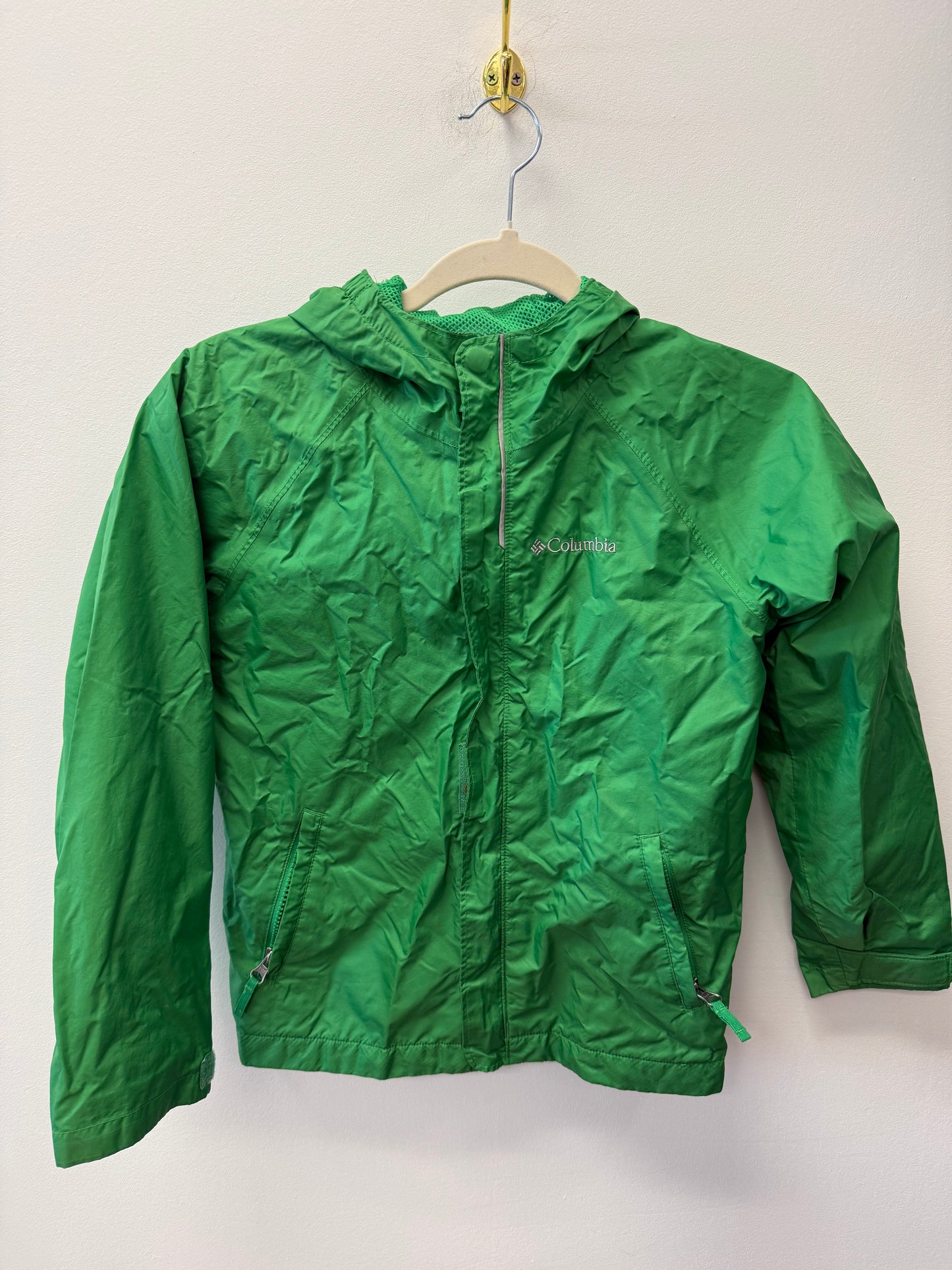 COLUMBIA GREEN RAIN COAT SIZE 8