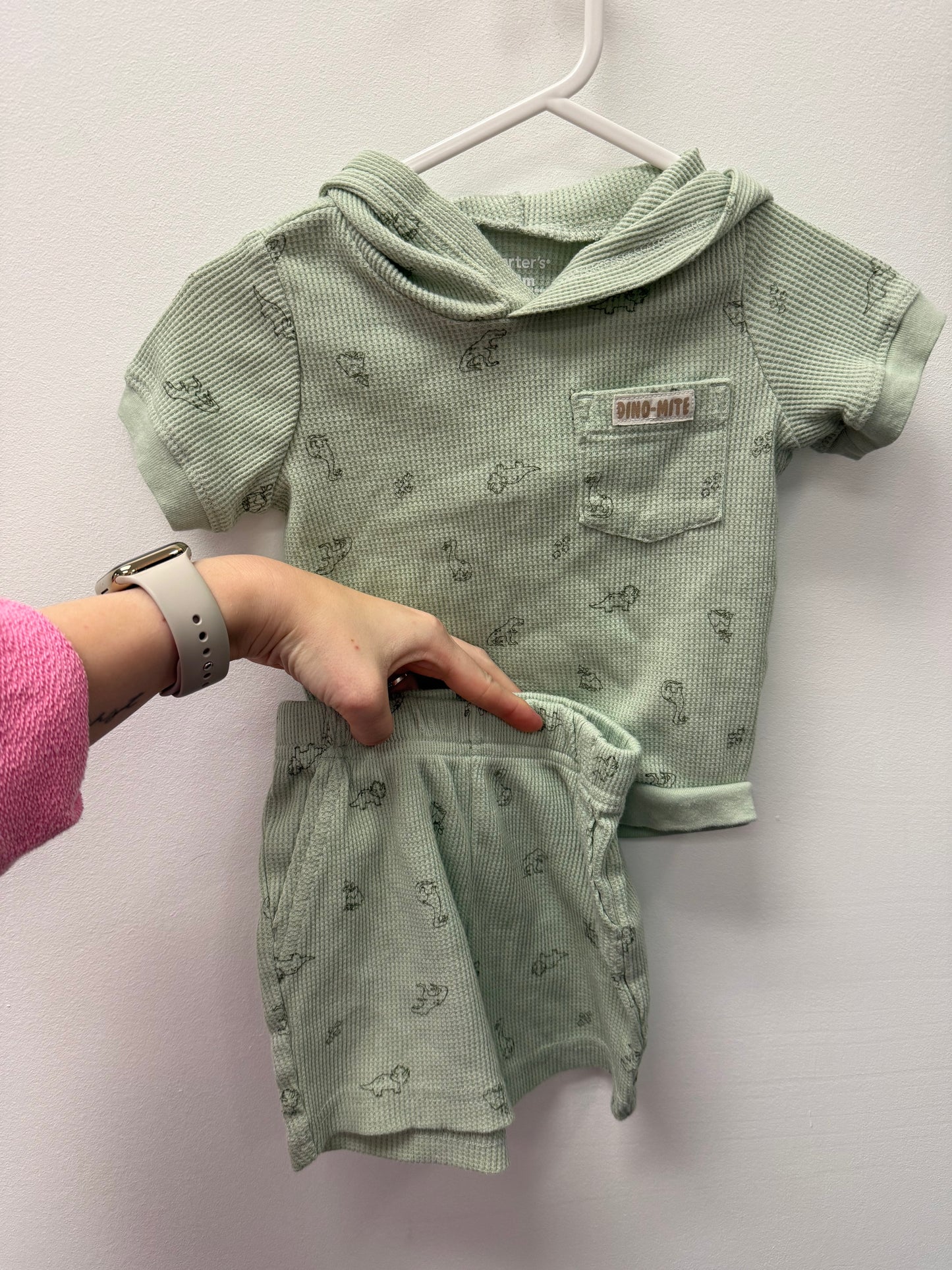 CARTERS HOODED SHORTS SET SIZE 12M