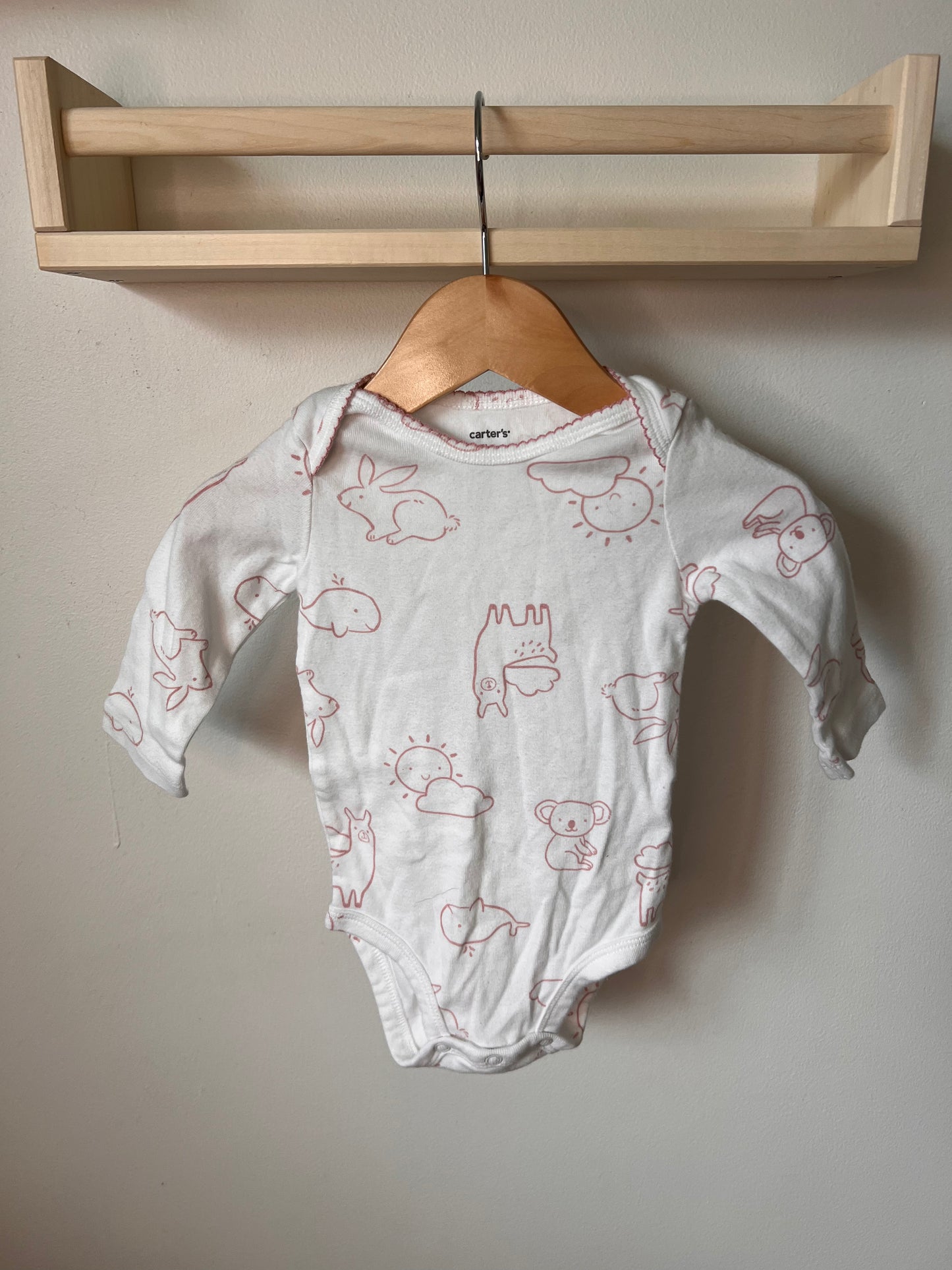 CARTERS BUNNY & SUN ONESIE 6M
