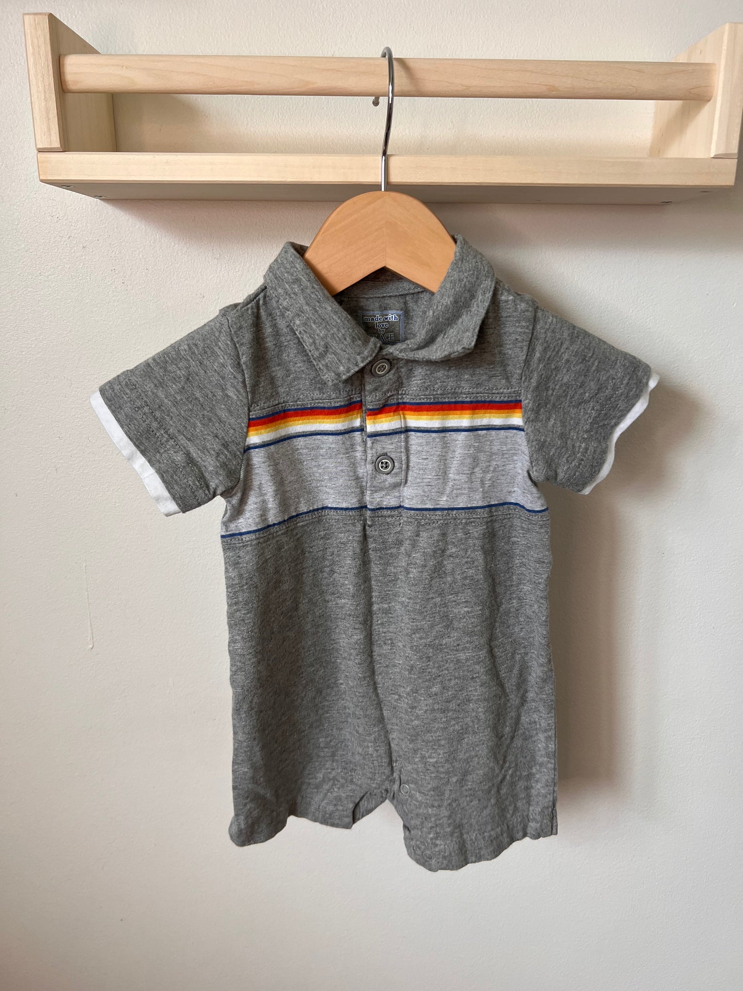 CHILDRENS PLACE STRIPPED ROMPER 3-6M