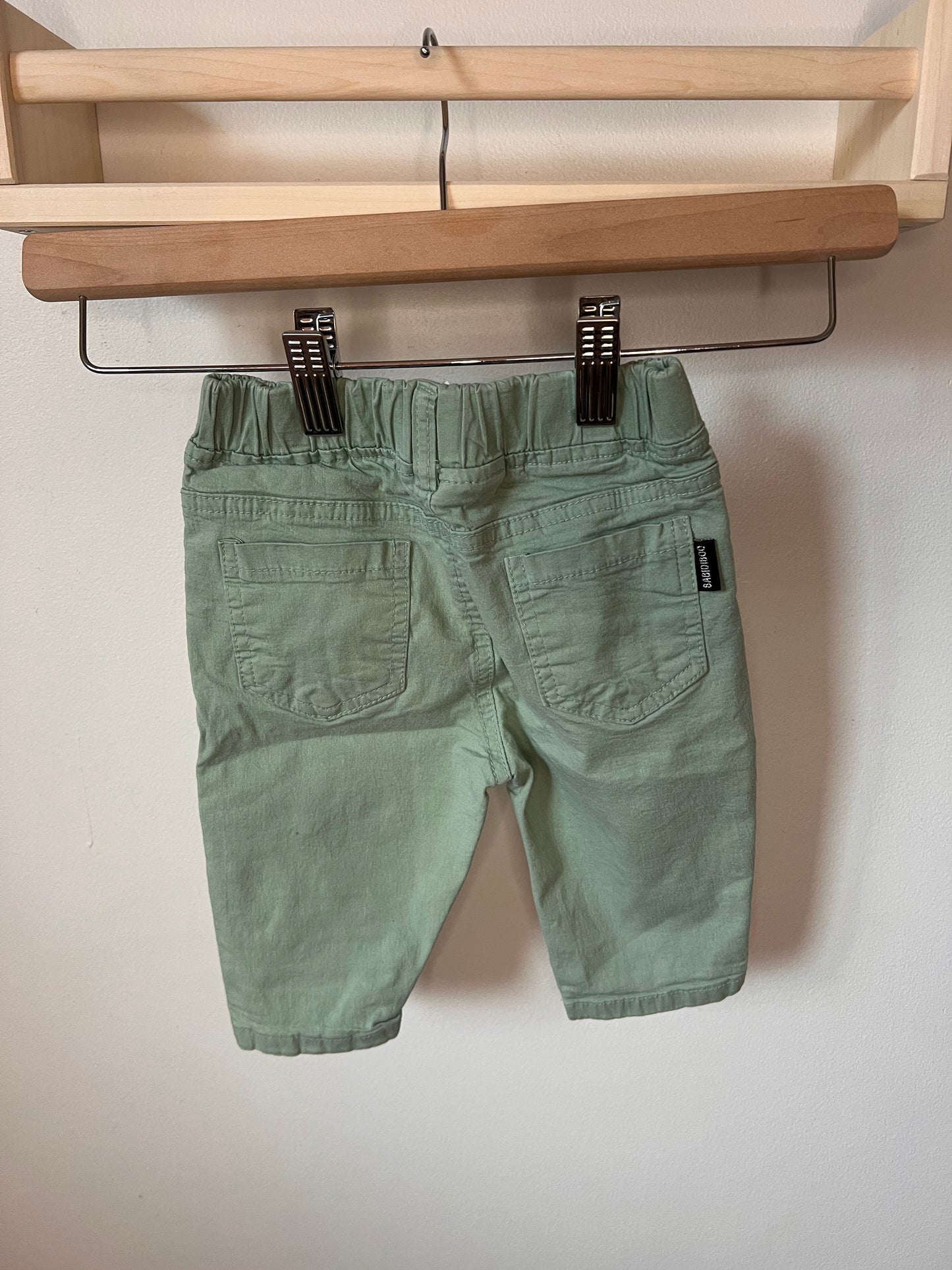 BABIDIBOO MINT PANTS 6-12M