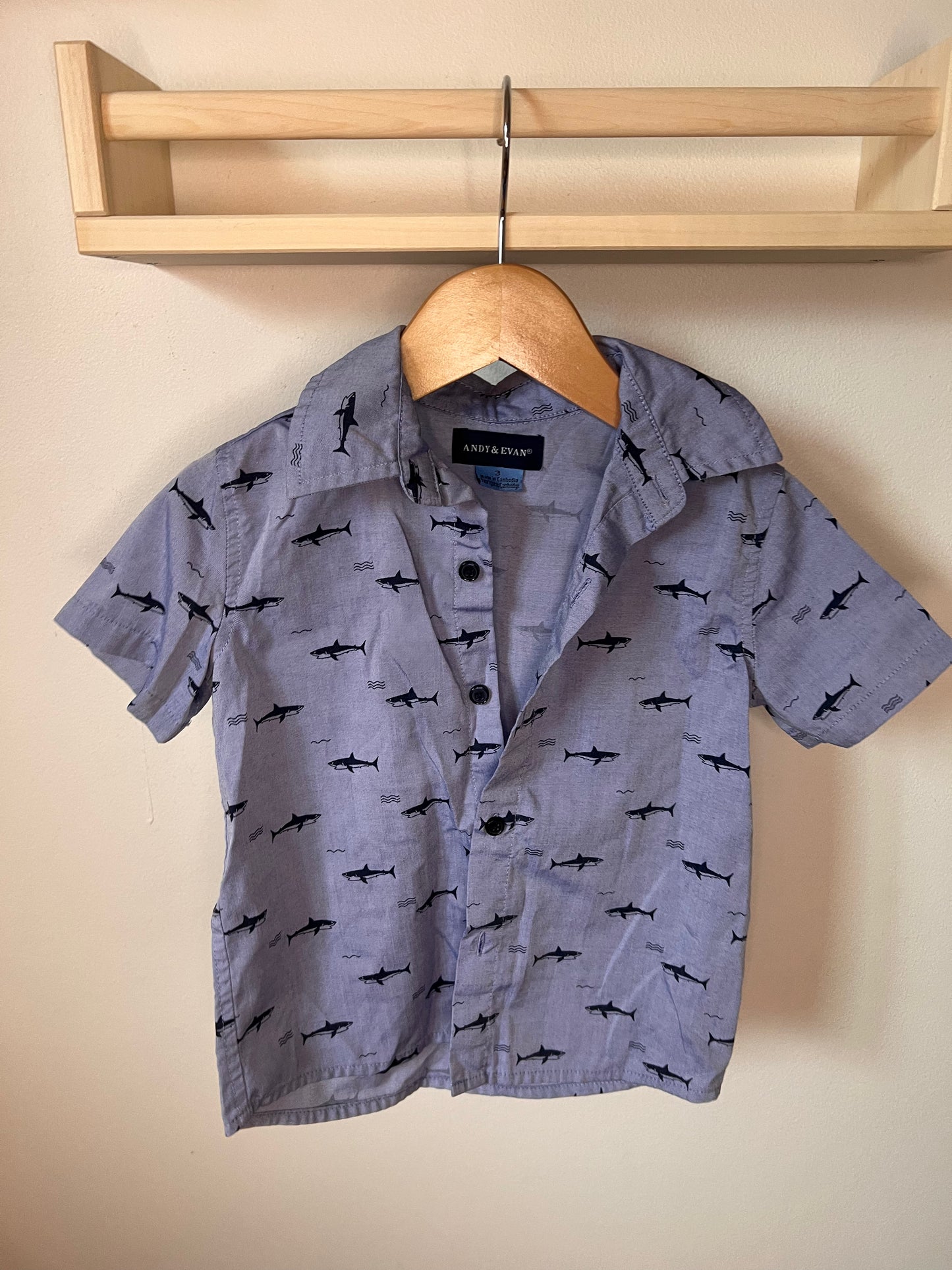 ANDY & EVAN SHARK SHIRT SIZE 3