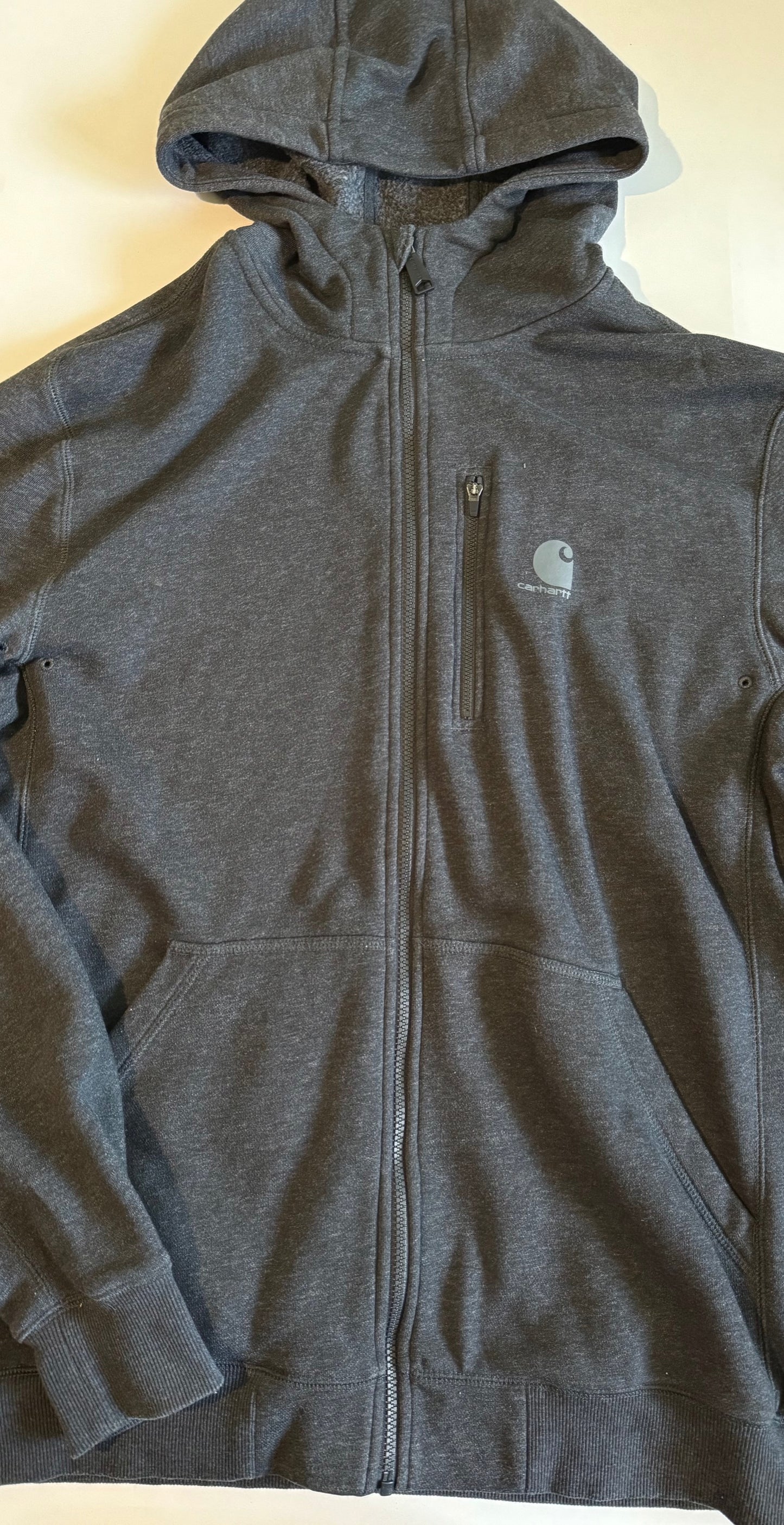 *Adult* Carhartt, Grey Zip-Up Hoodie - Size Large Tall