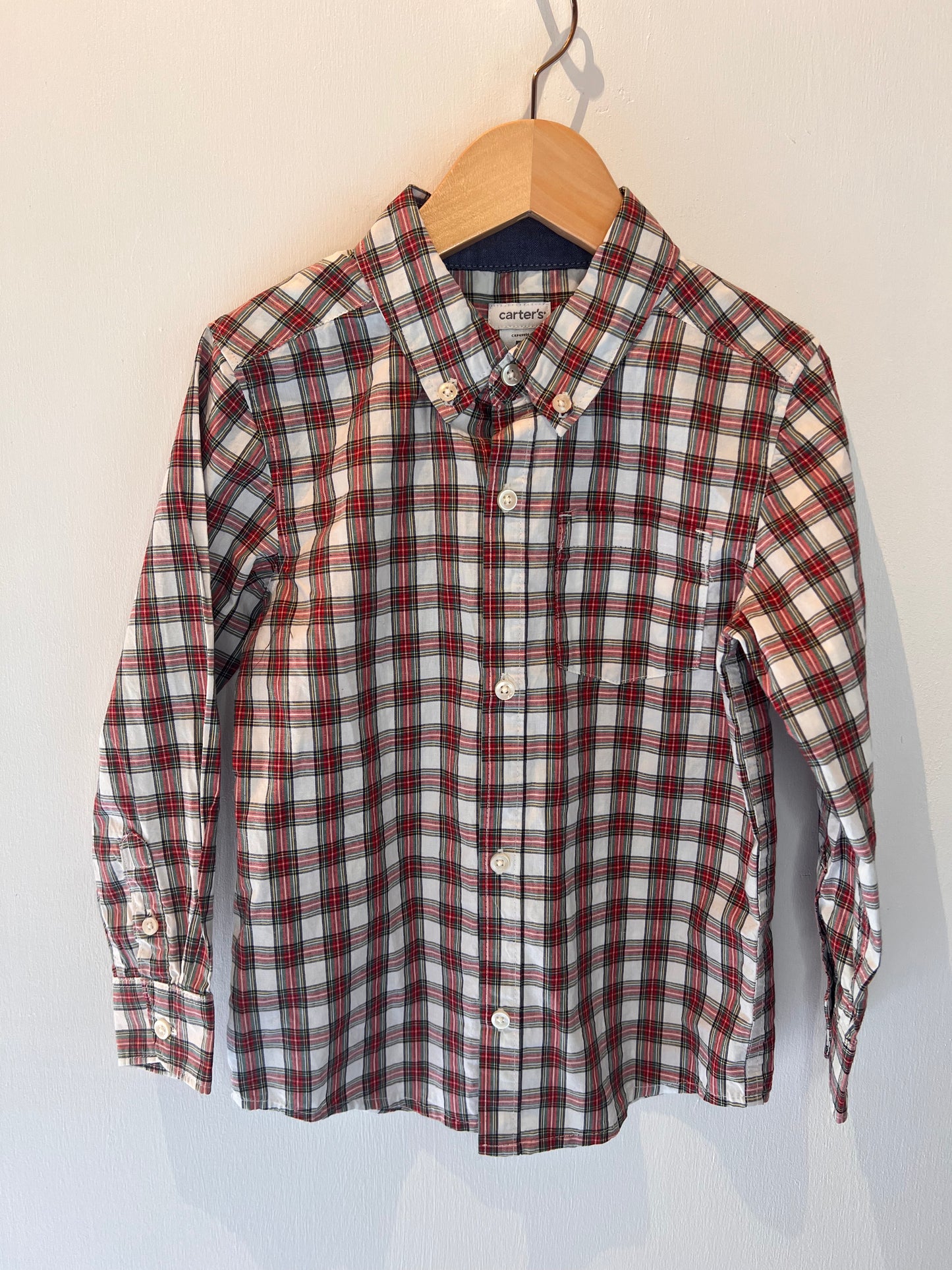CARTERS RED BUTTON UP SIZE 5