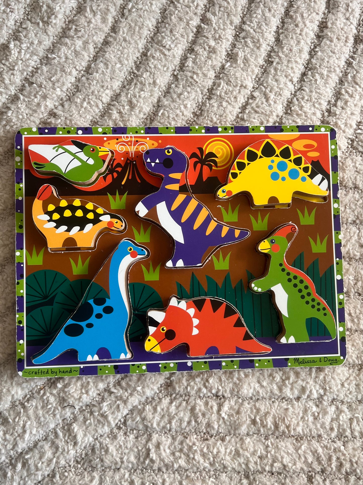 MELISSA AND DOUG WOODEN DINO PUZZLE