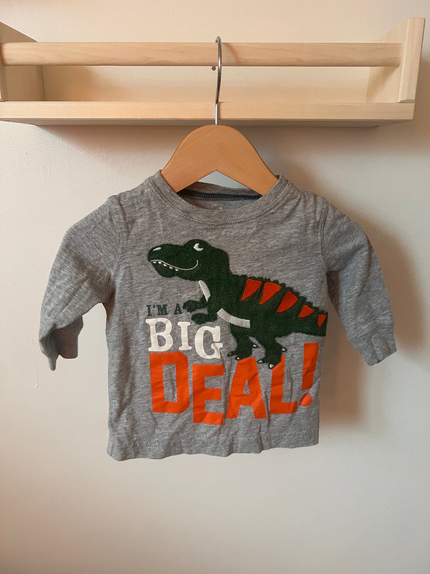 CARTERS DINO BIG DEAL SHIRT 3M