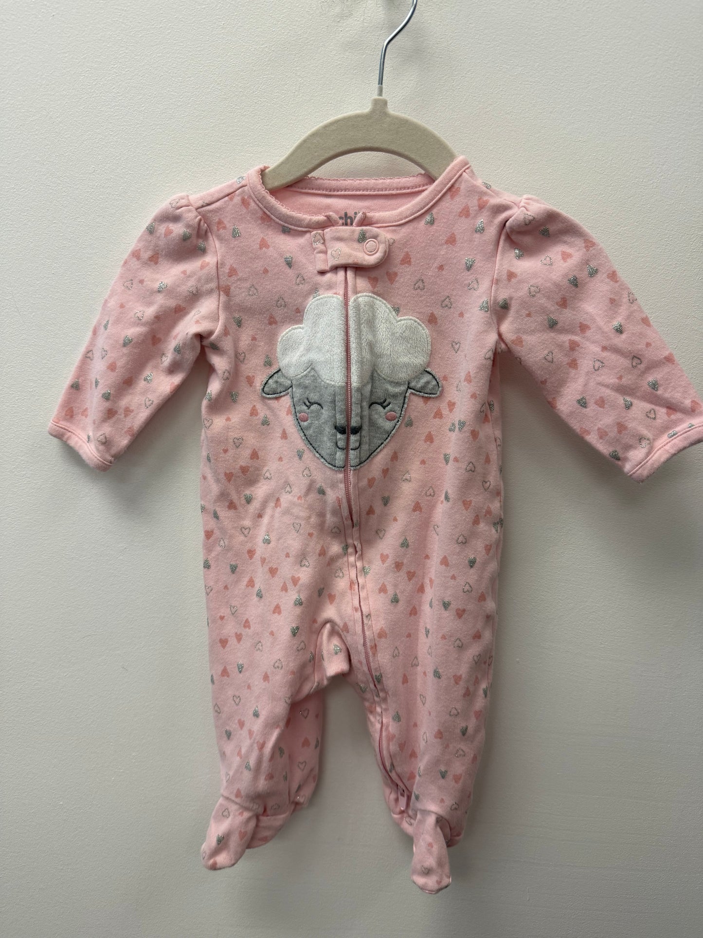 CARTERS PINK SHEEP SLEEPER SIZE 0-3M