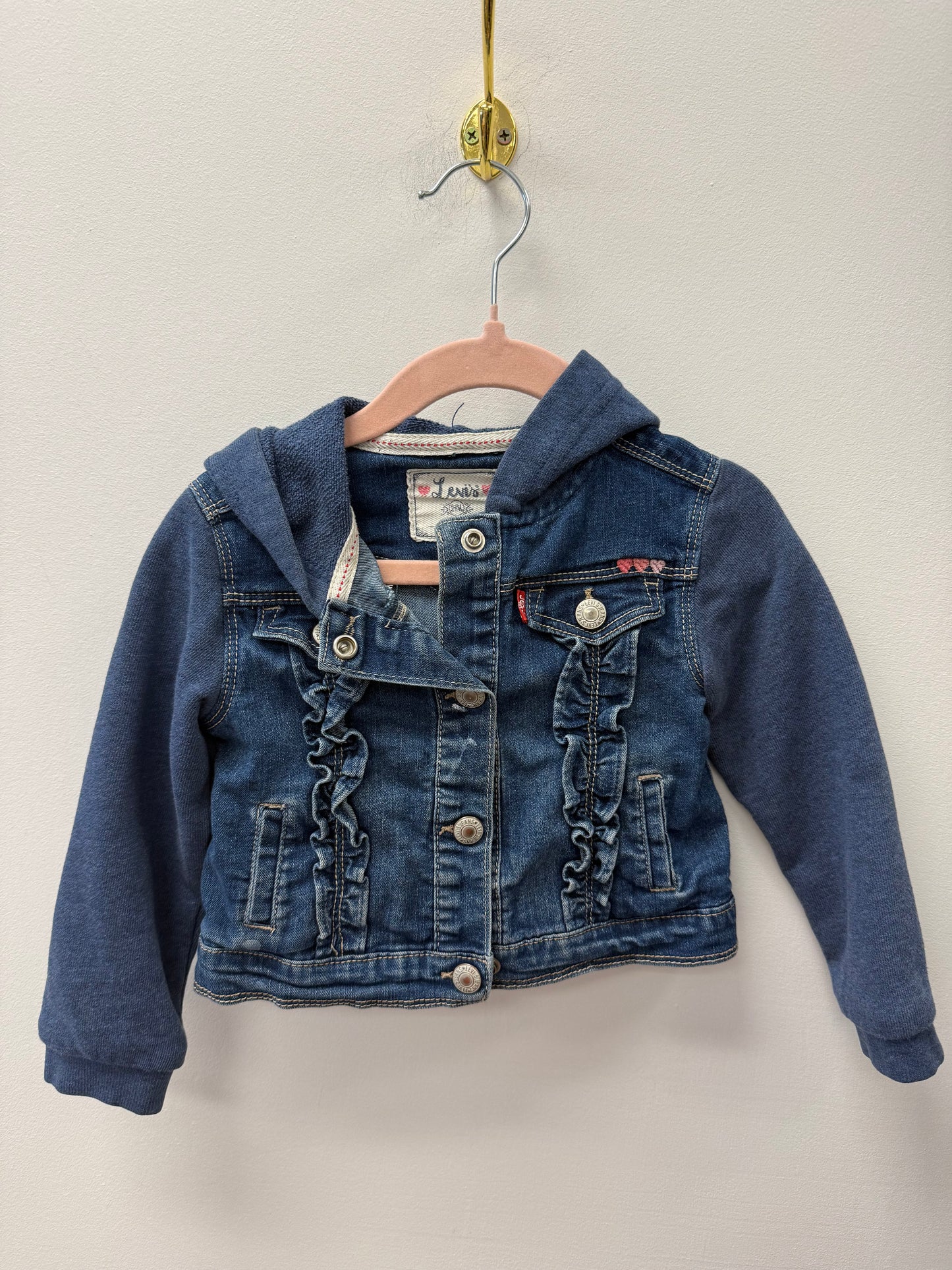 LEVI'S HOODED JEAN JACKET SIZE 24M