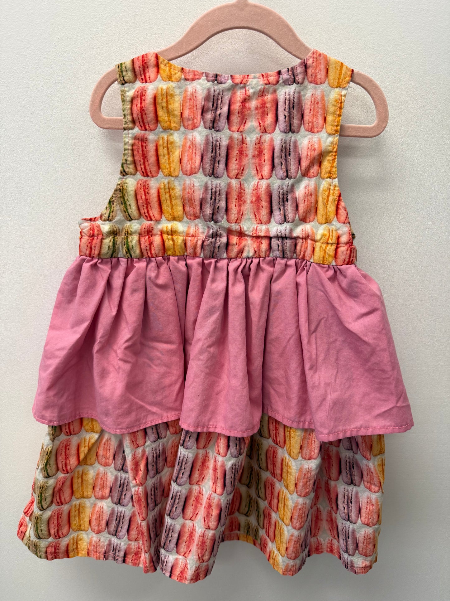HANDSEWN MACAROON DRESS SIZE 4-5