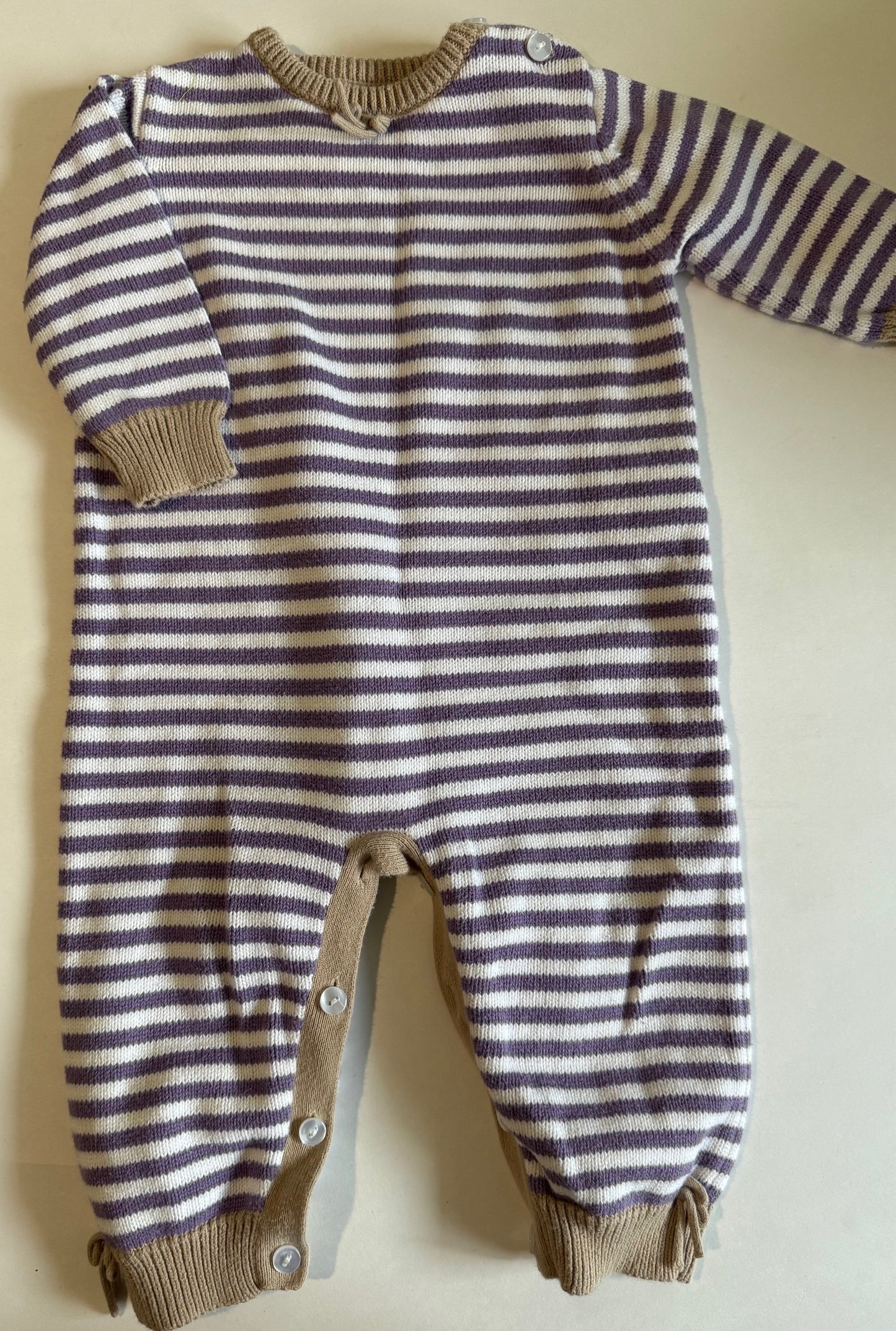 *Play* Joe Fresh, Purple Striped Knit Outfit - 6-12 Months