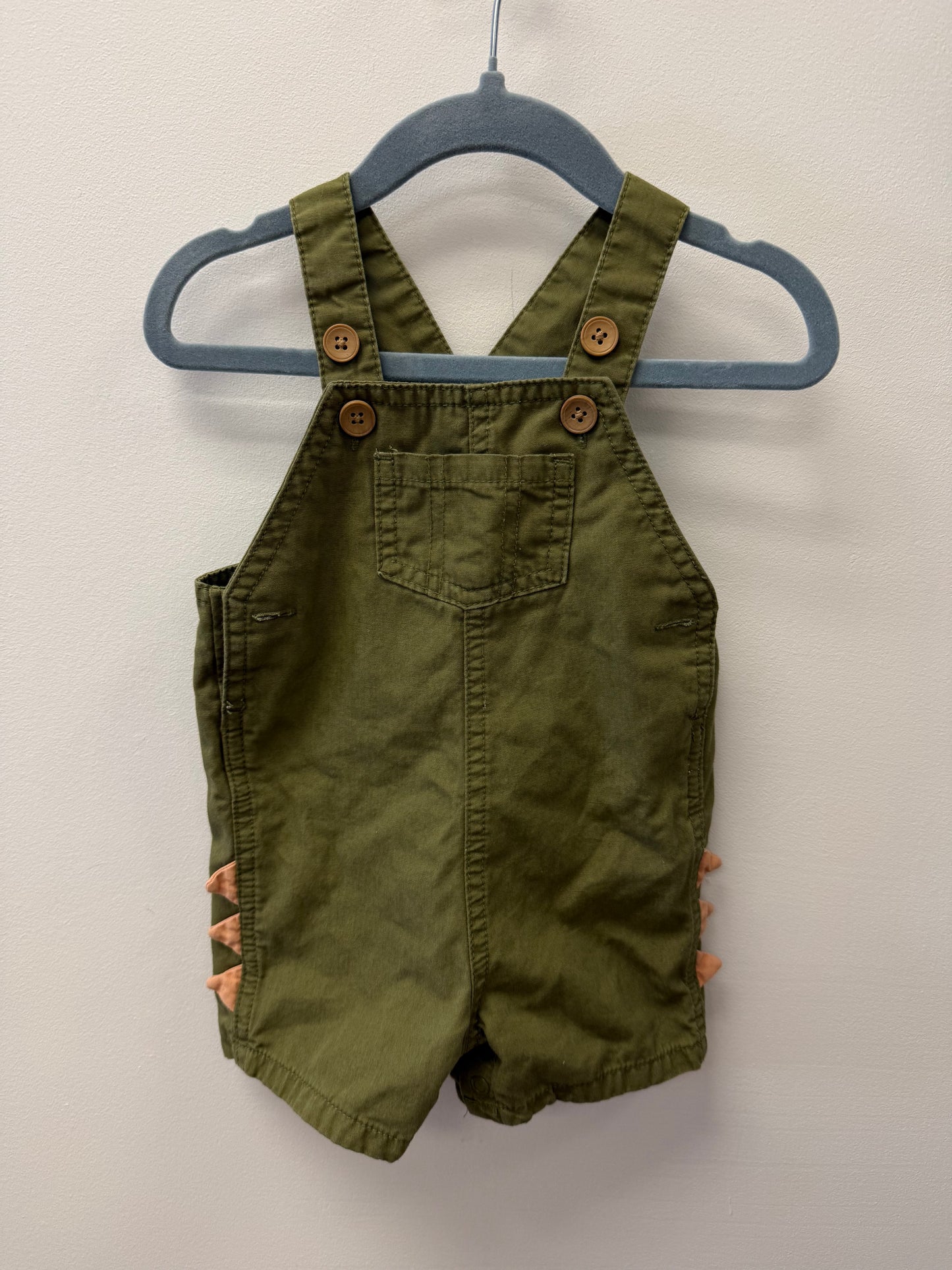 CARTERS DINO SHORTALLS SIZE 6M