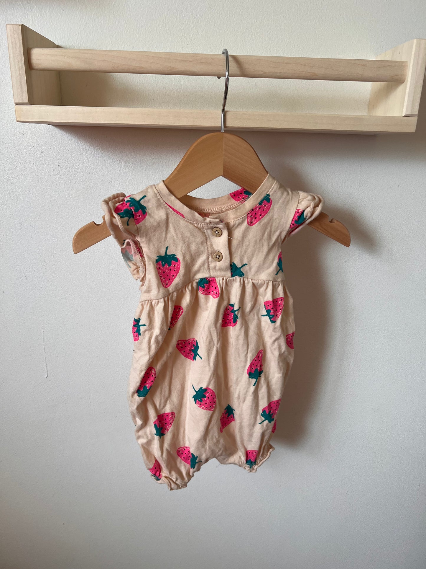 GEORGE STRAWBERRY ROMPER 0-3M