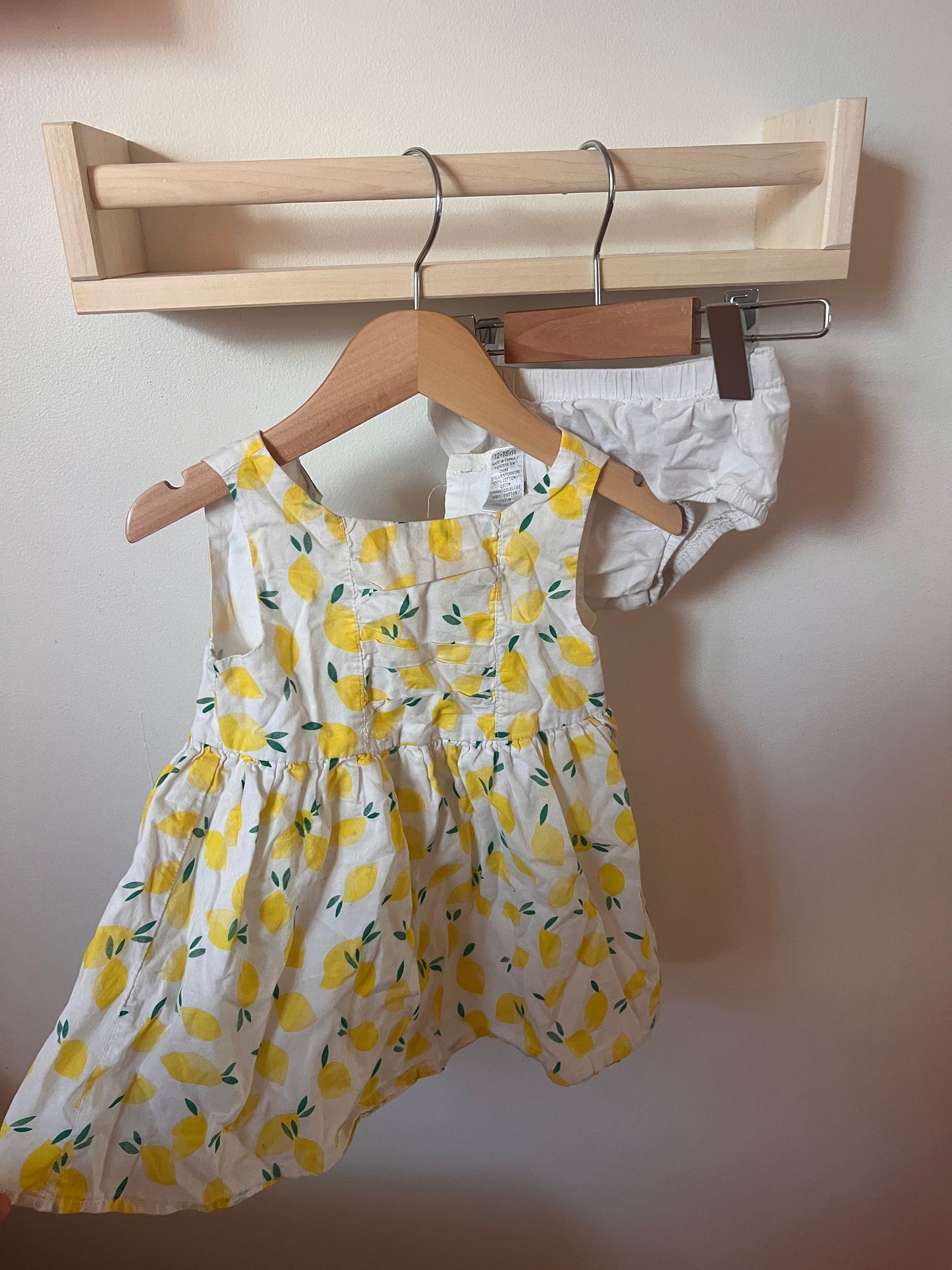 KOALA KIDS LEMON DRESS & COVER 12-18M