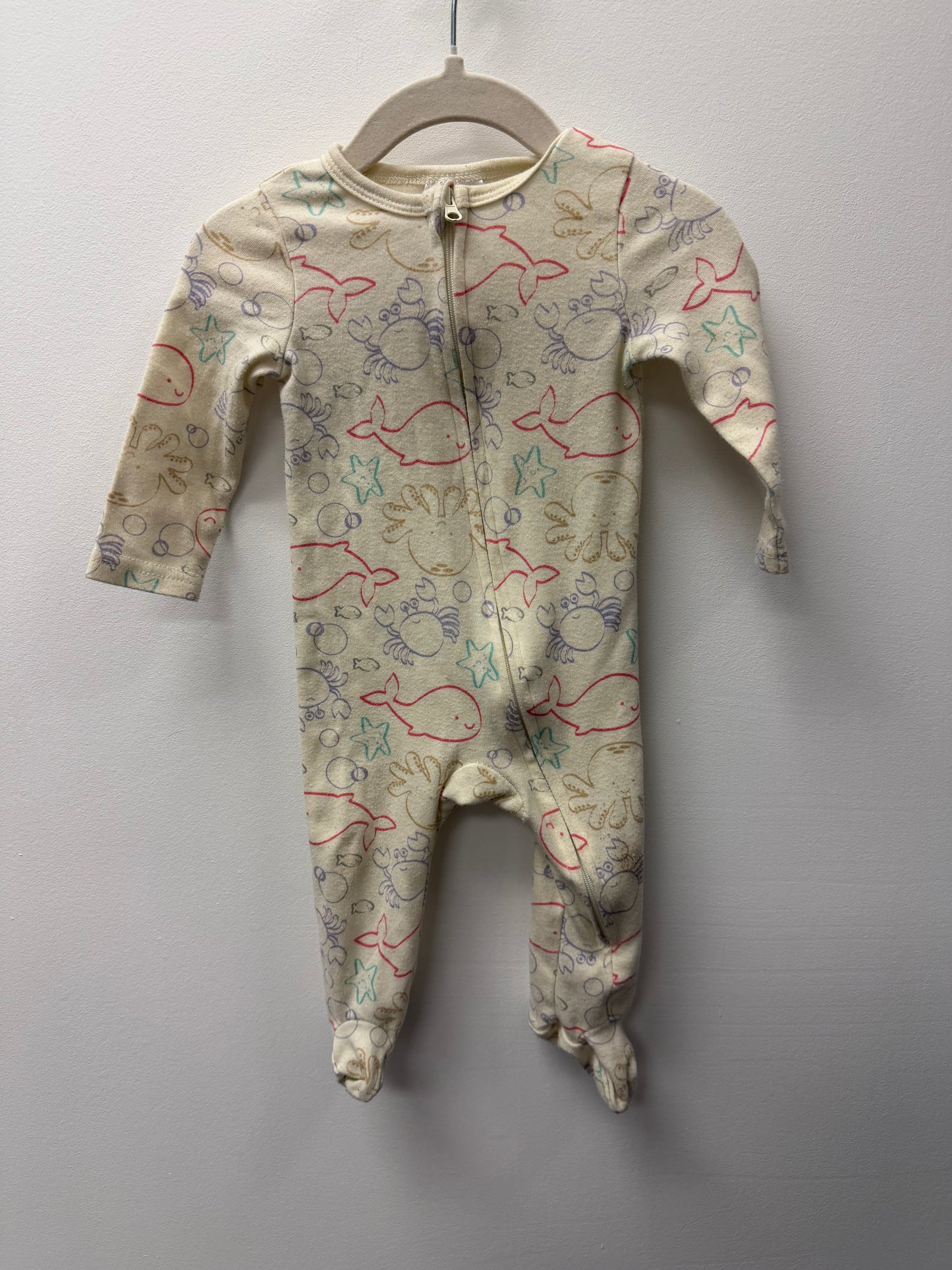 FUNNY BUNNY WHALE SLEEPER SIZE 6-9M