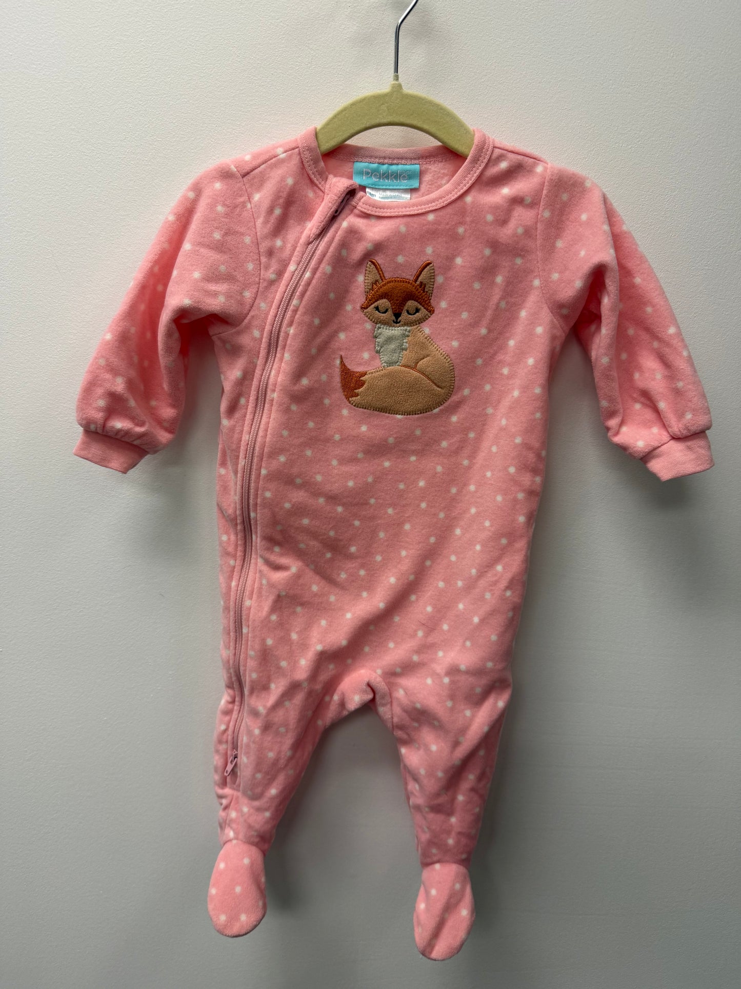PEKKLE FLEECE FOX SLEEPER SIZE 6M