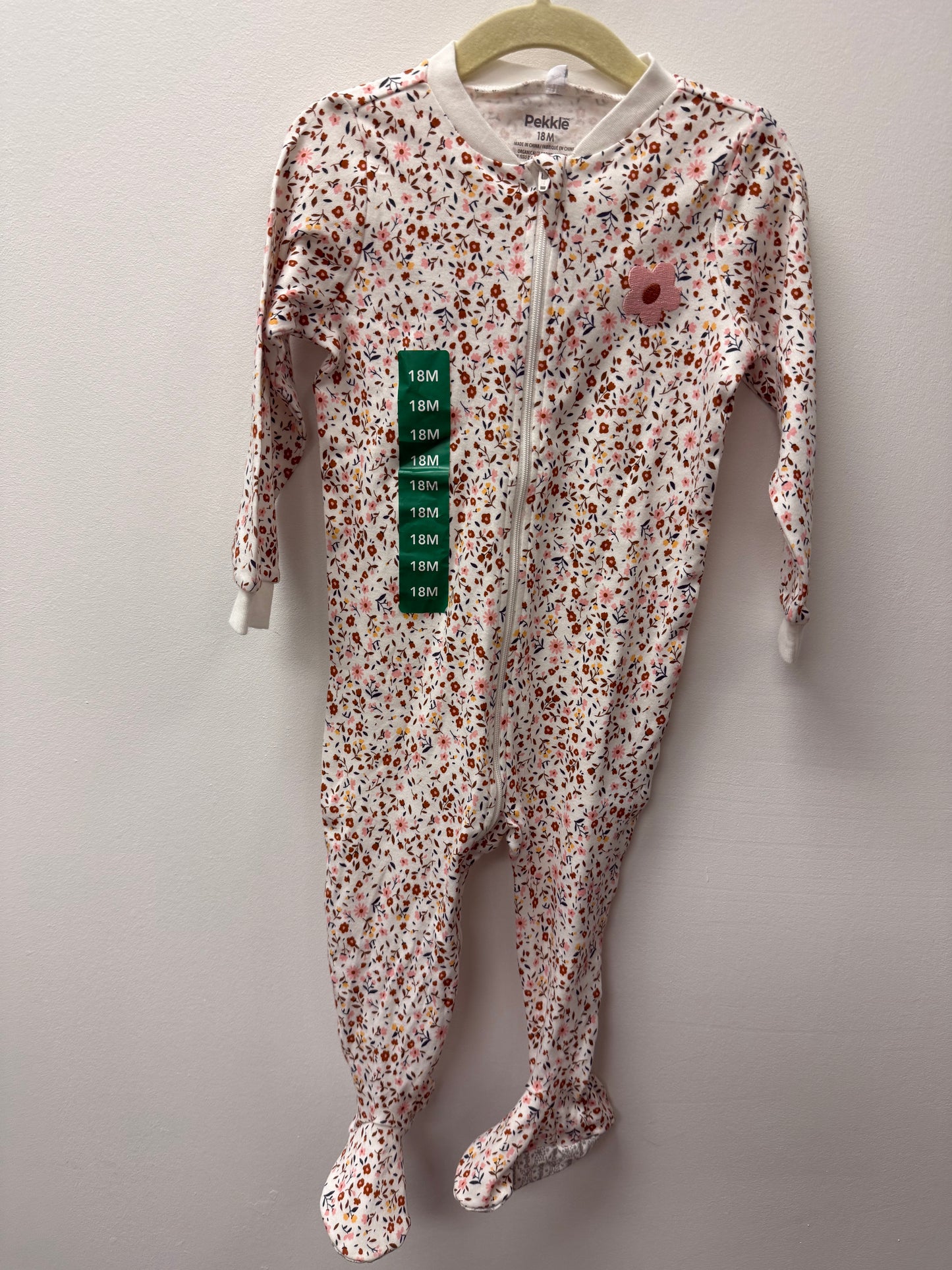 NEW PEKKLE FLORAL SLEEPER SIZE 18M