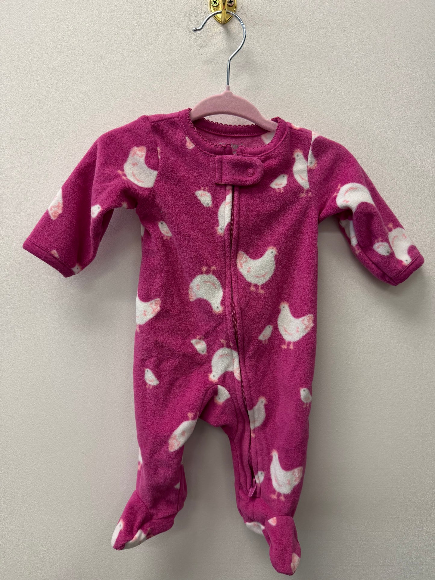 CARTERS FLEECE CHICKEN SLEEPER SIZE NEWBORN