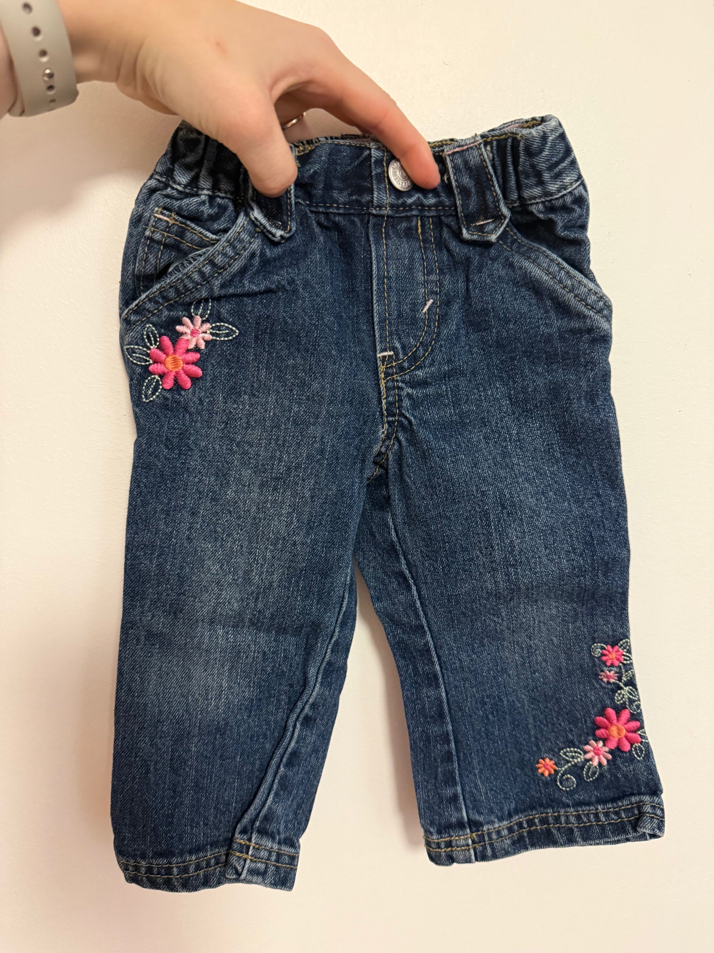 LEVI JEANS (PINK FLORAL) SIZE 12M