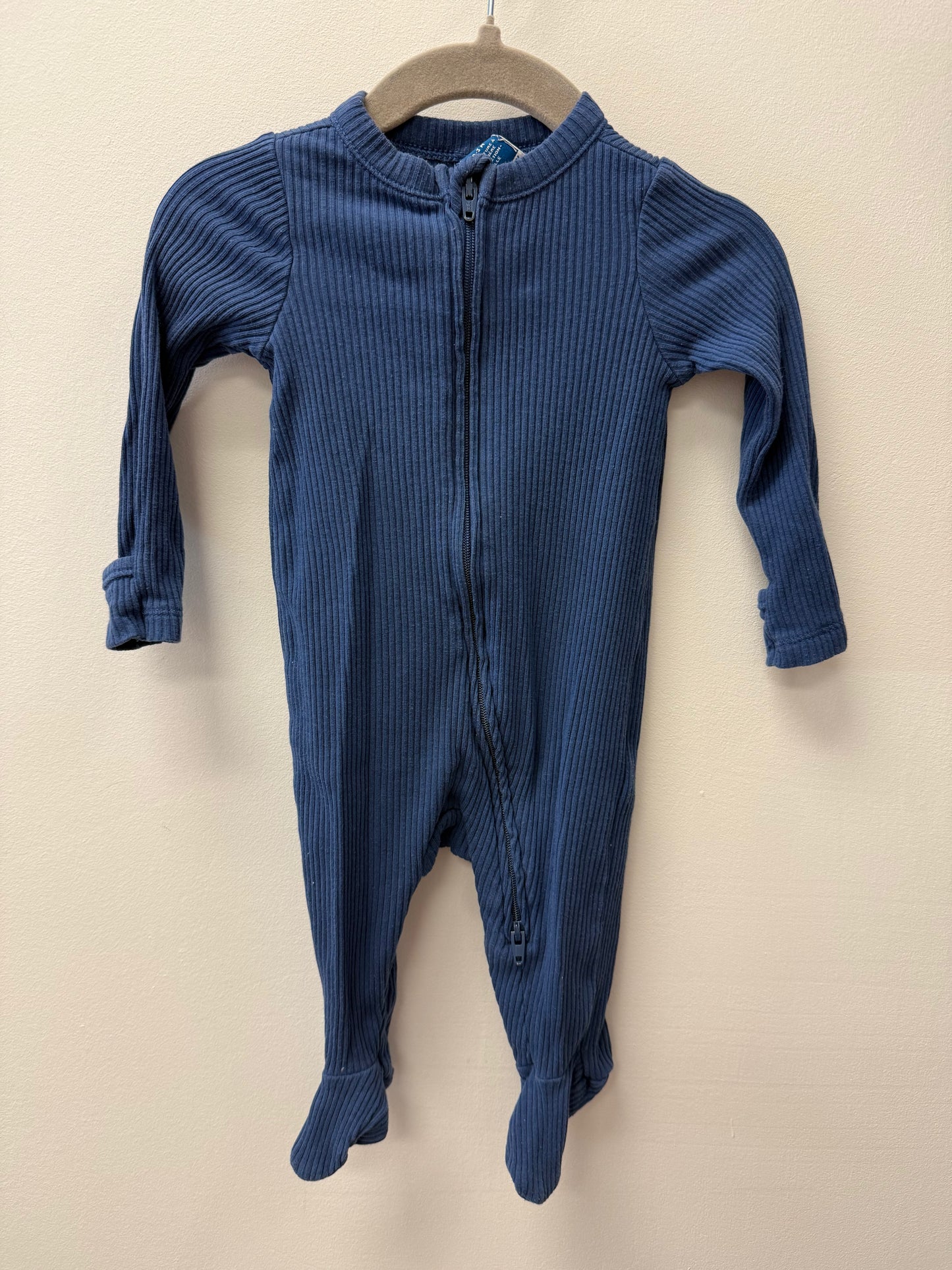 OLD NAVY BLUE RIBBED SLEEPER SIZE 0-3M
