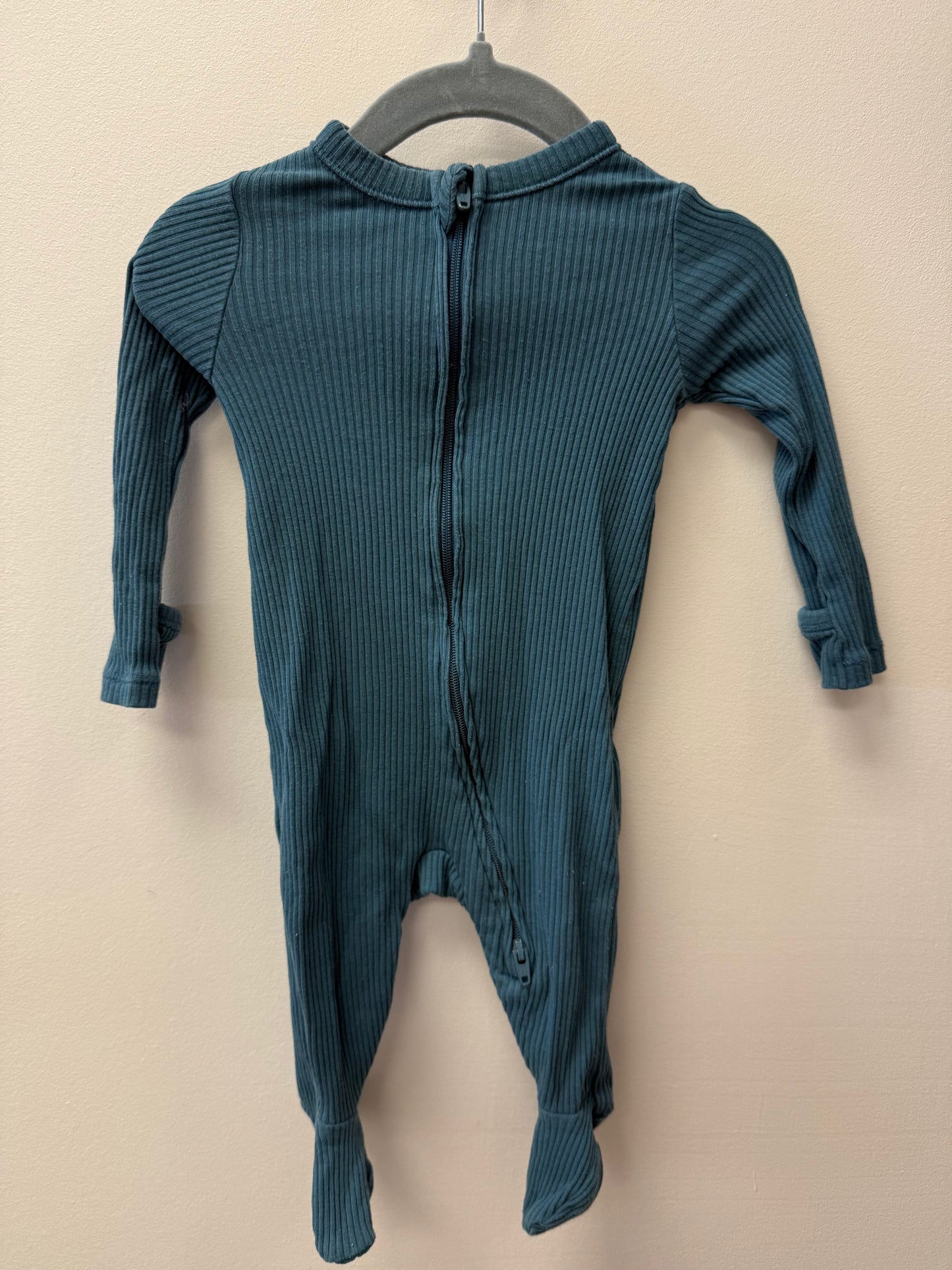 OLD NAVY TEAL RIBBED SLEEPER SIZE 0-3M