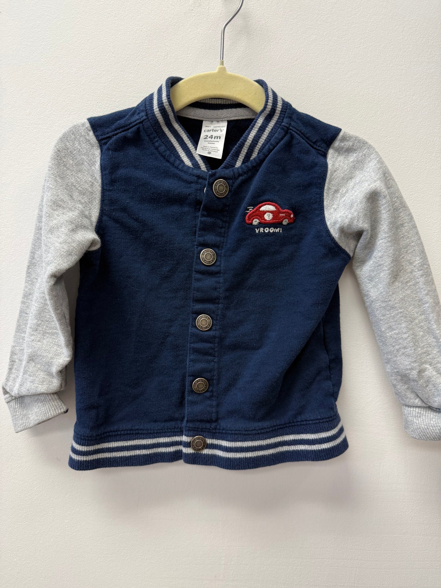 CARTERS "VROOM" BOMBER JACKET SIZE 24M