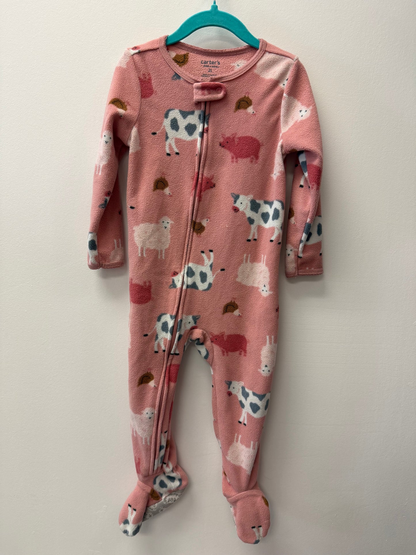 CARTERS FLEECE FARM SLEEPER SIZE 2T