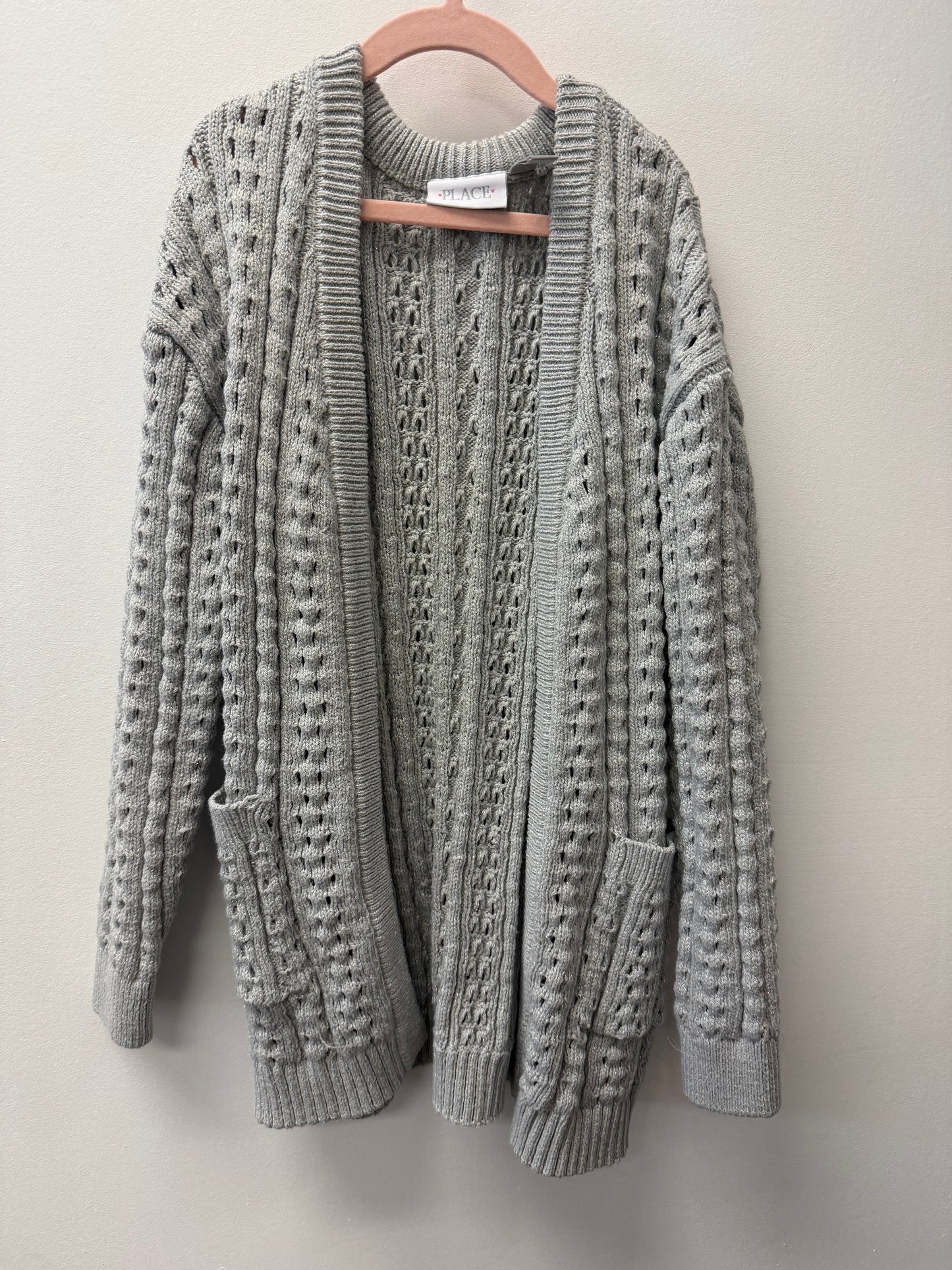 CHILDRENS PLACE GREY CARDIGAN SIZE 10-12