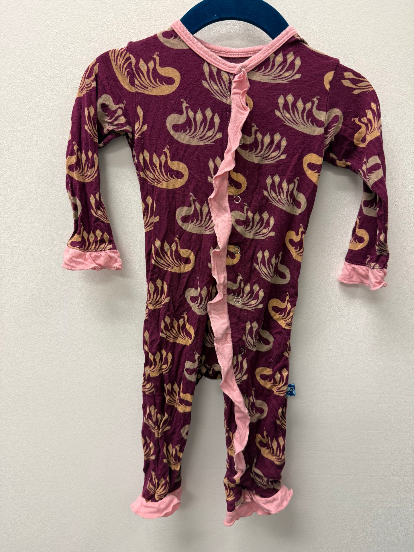 KICKEE PANTS PEACOCK SLEEPER SIZE 0-3M