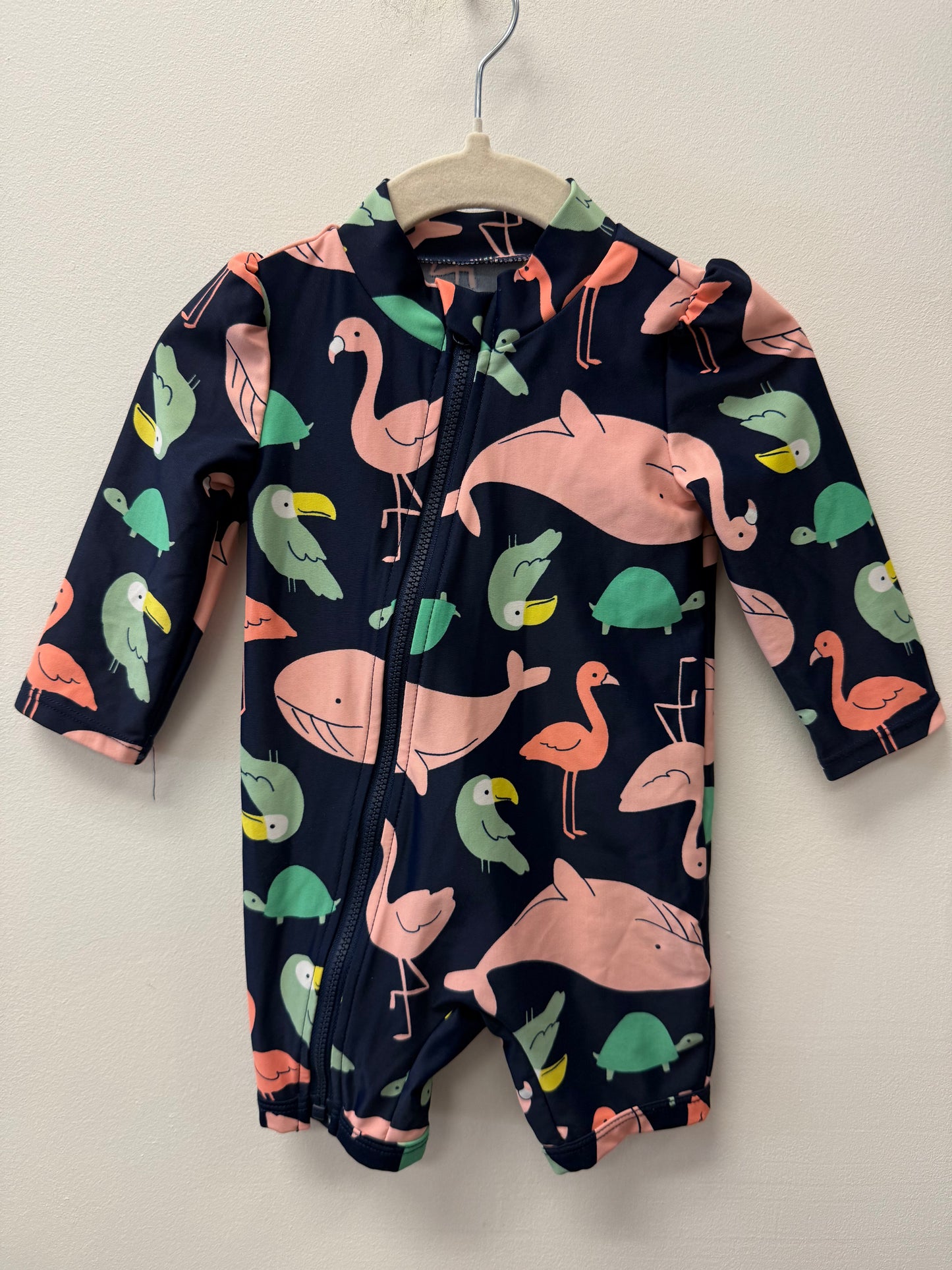 CARTERS FLAMINGO BATHING SUIT SIZE 3-6M