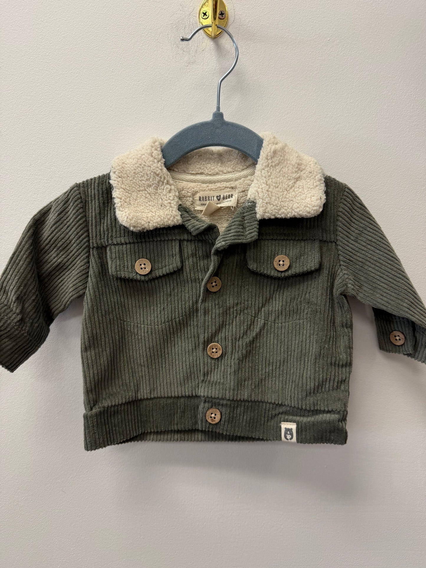 RABBIT + BEAR COURDAROY JACKET SIZE 0-3M