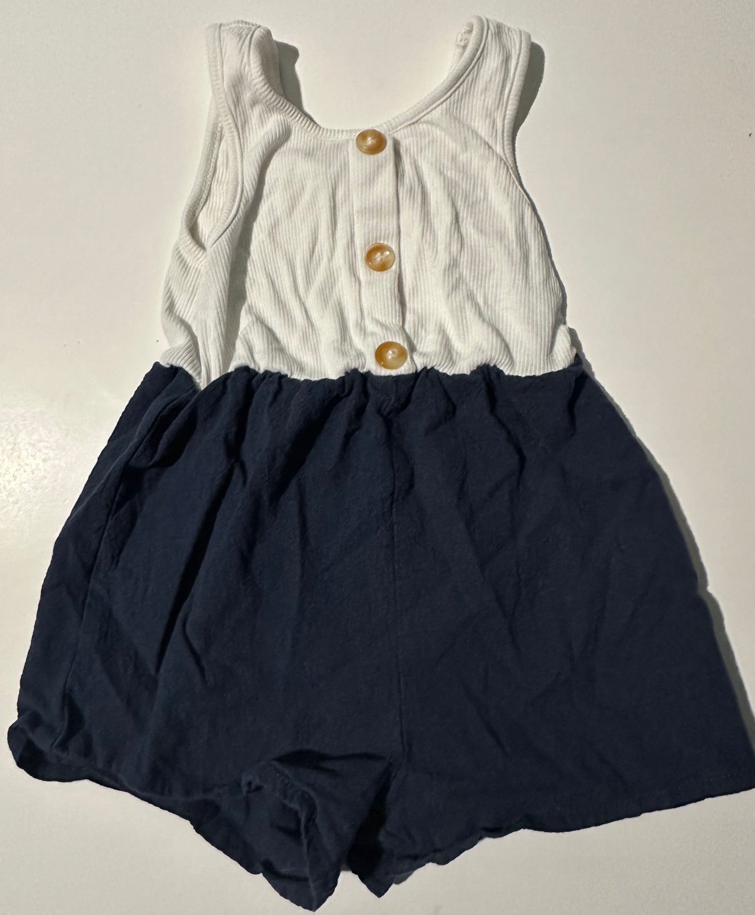 Navy blue outlet shorts romper